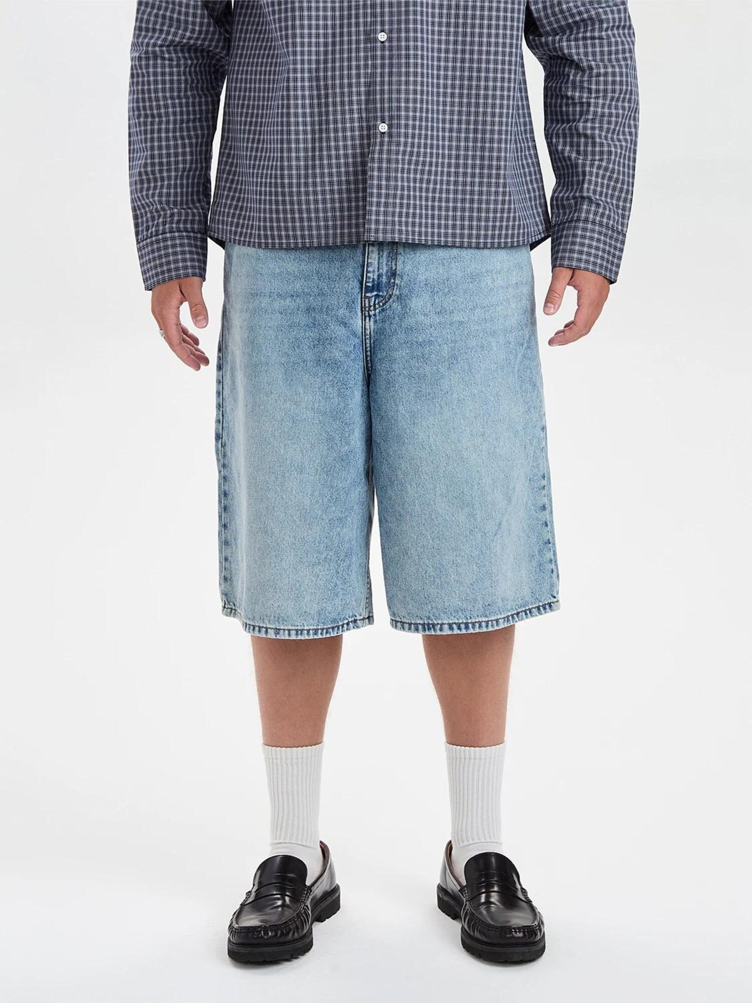 Dxnmxrk Jeans 'DXHarri Blue Wide Fit Denim Shorts' blu denim