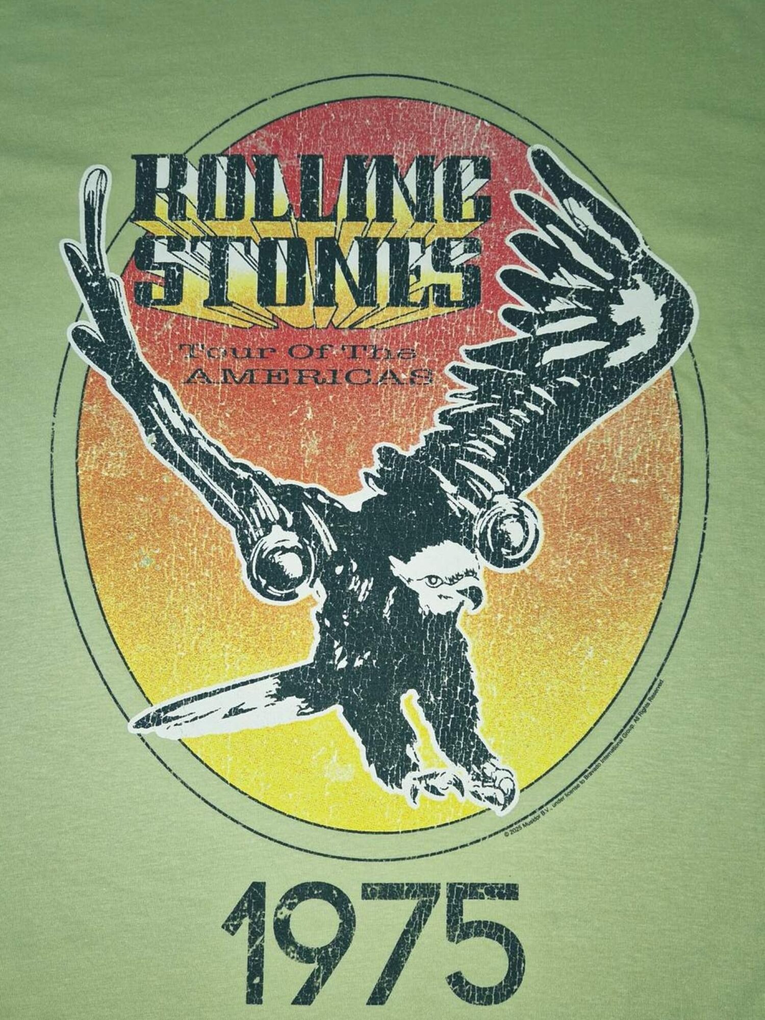 THE ROLLING STONES Camiseta 'Rolling Stones Tour of the Americas 1975 T-Shirt'  verde – imagen 4