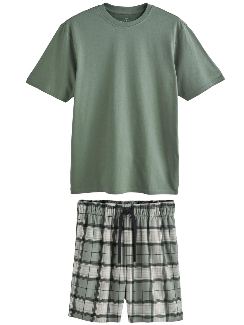 Pyjamas kort beige / oliv
