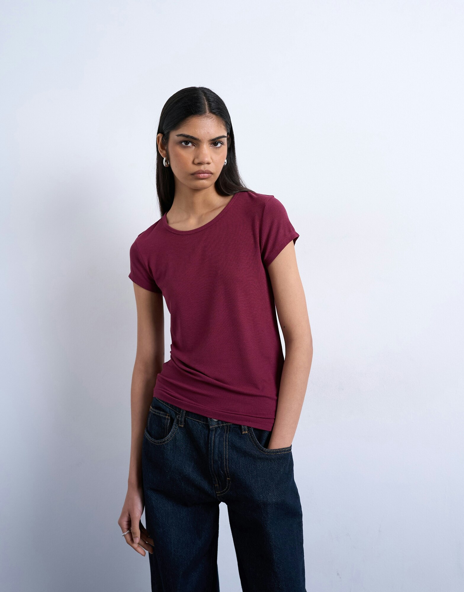 TOPSHOP Tričko 'PREMIUM'  bordová (obrázok 2)