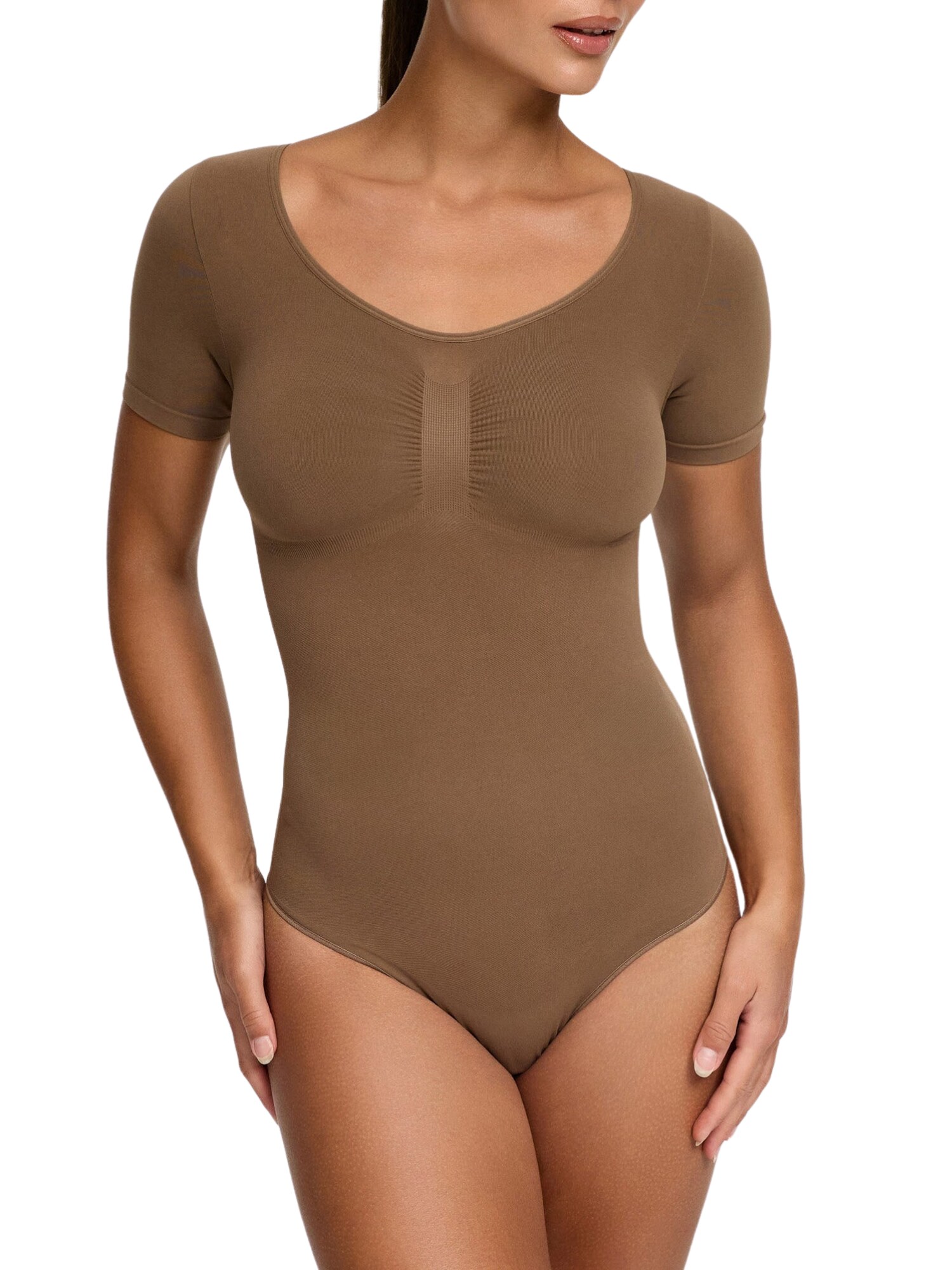 Cfab (formerly Creamy Fabrics) Shapingbody T-Shirt Bodysuit Sculpting Shapewear Mit Slip