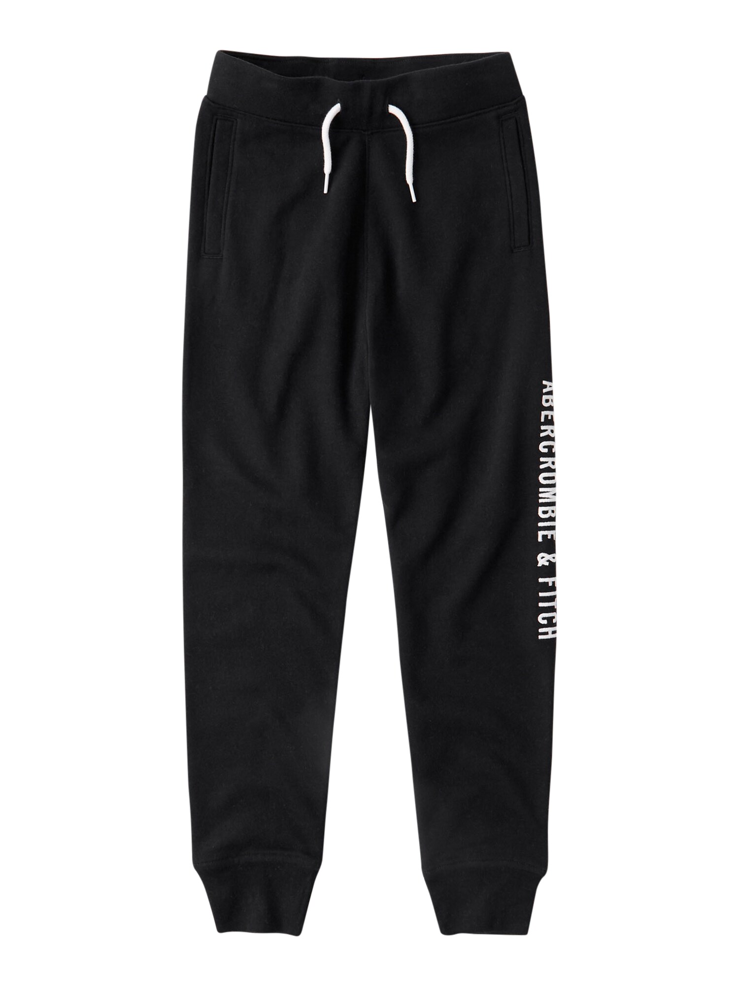 Abercrombie & Fitch Kelnės  juoda / balta