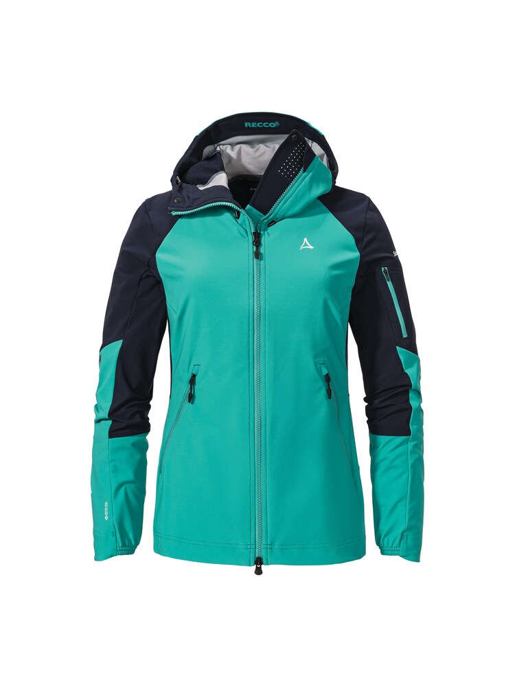 Schöffel Outdoorjacke 'Softshell Jacket Kals L' Damen Größe M blau / grün