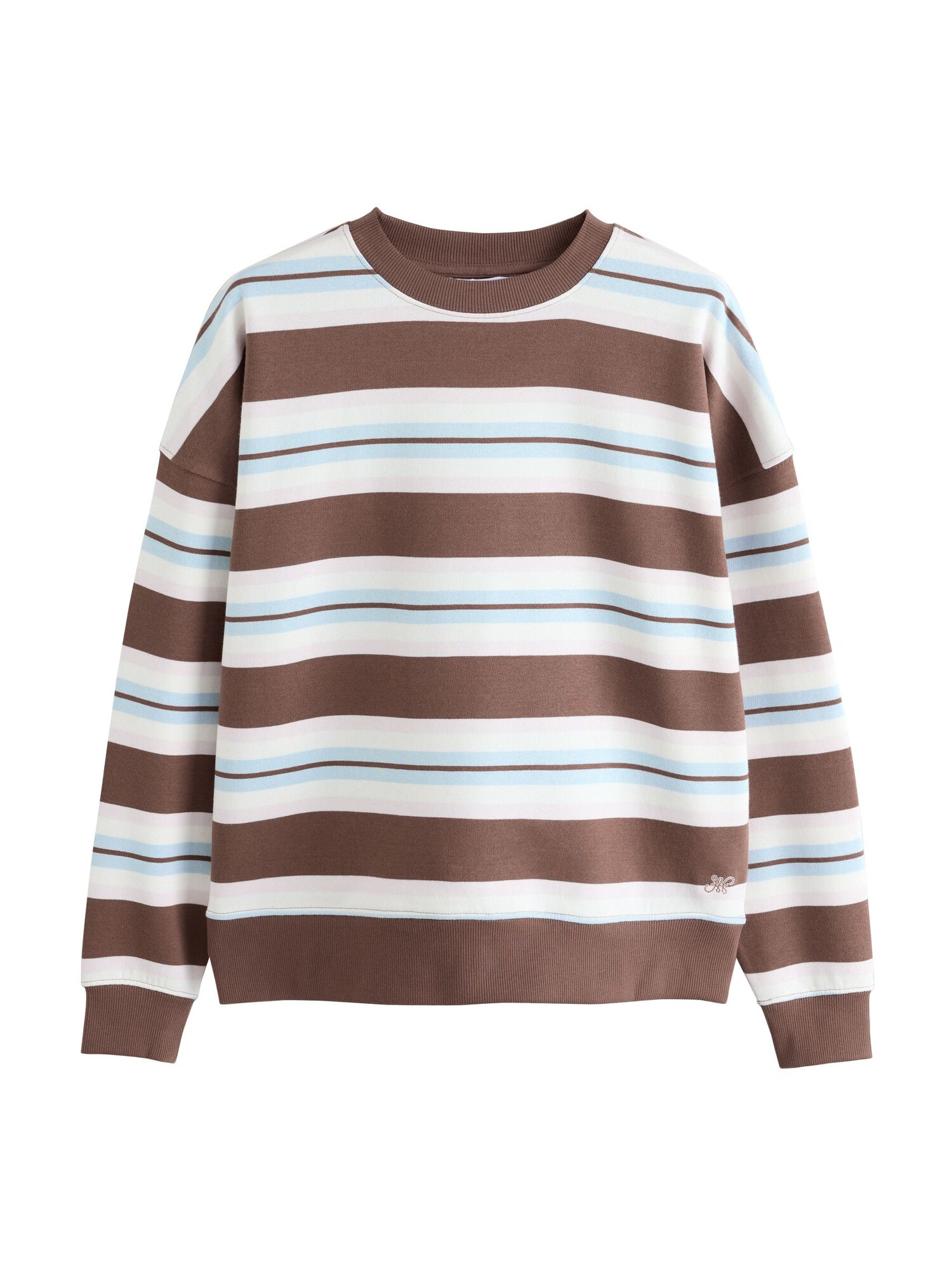Next Sweatshirt Pastelblauw / Bruin / Pastelroze / Wit