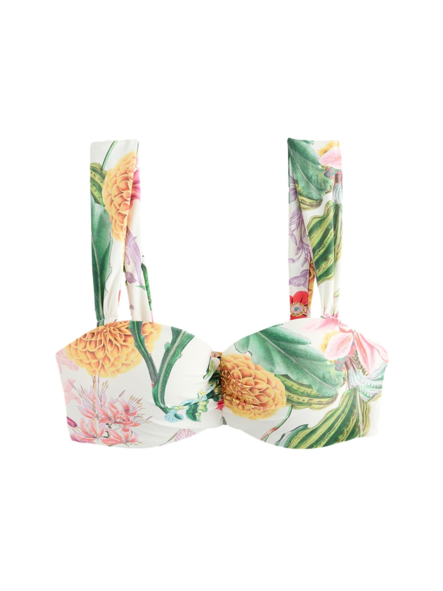 Next Bikini felső 'Kew'  zöld / rózsaszín / fehér akciós termékkép 1