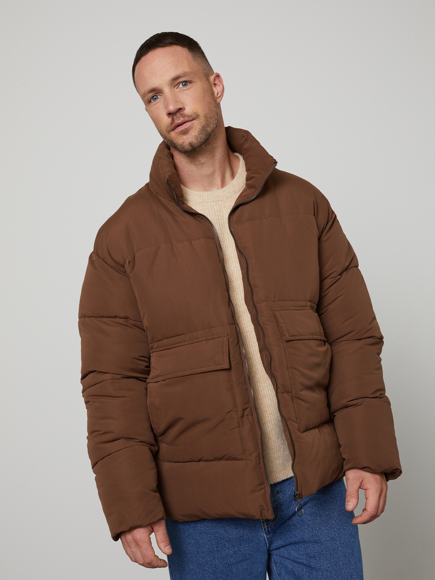 DAN FOX APPAREL Átmeneti dzseki 'Keanu'  barna termék 2. képe
