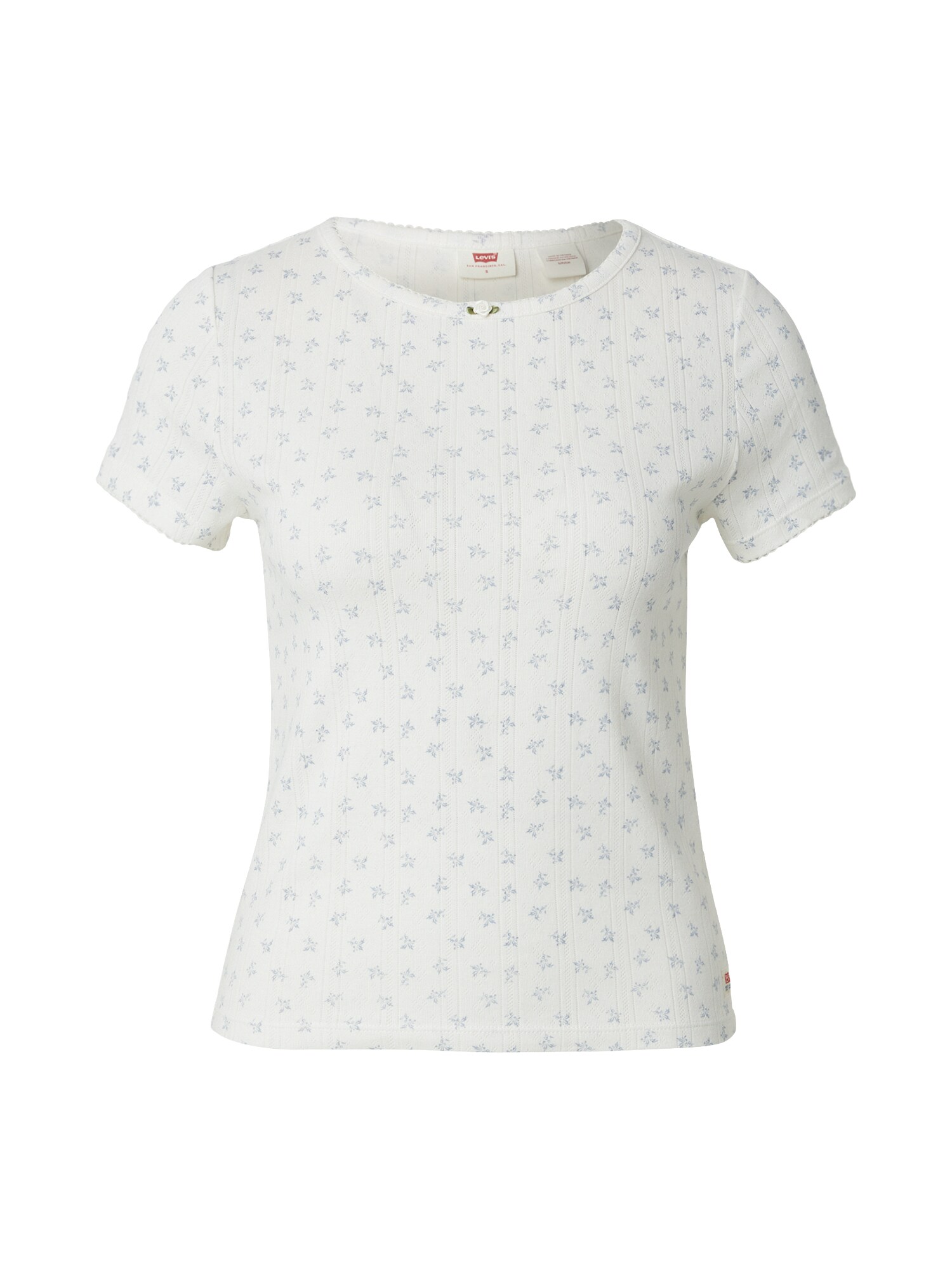 LEVI'S ® Majica 'Dry Goods Pointelle'  svetlo modra / bela