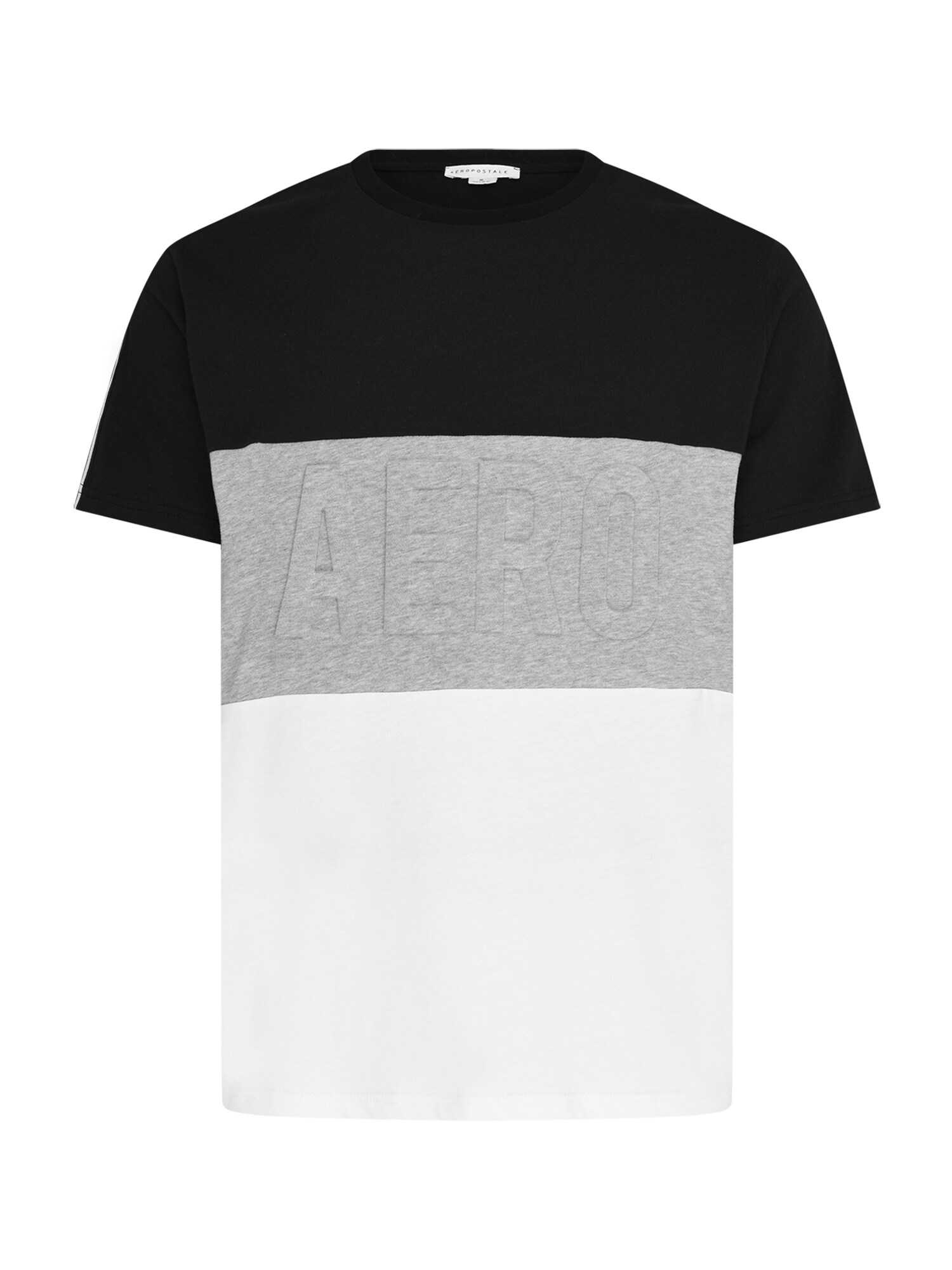 AÈROPOSTALE Marškinėliai  juoda / margai pilka / balta