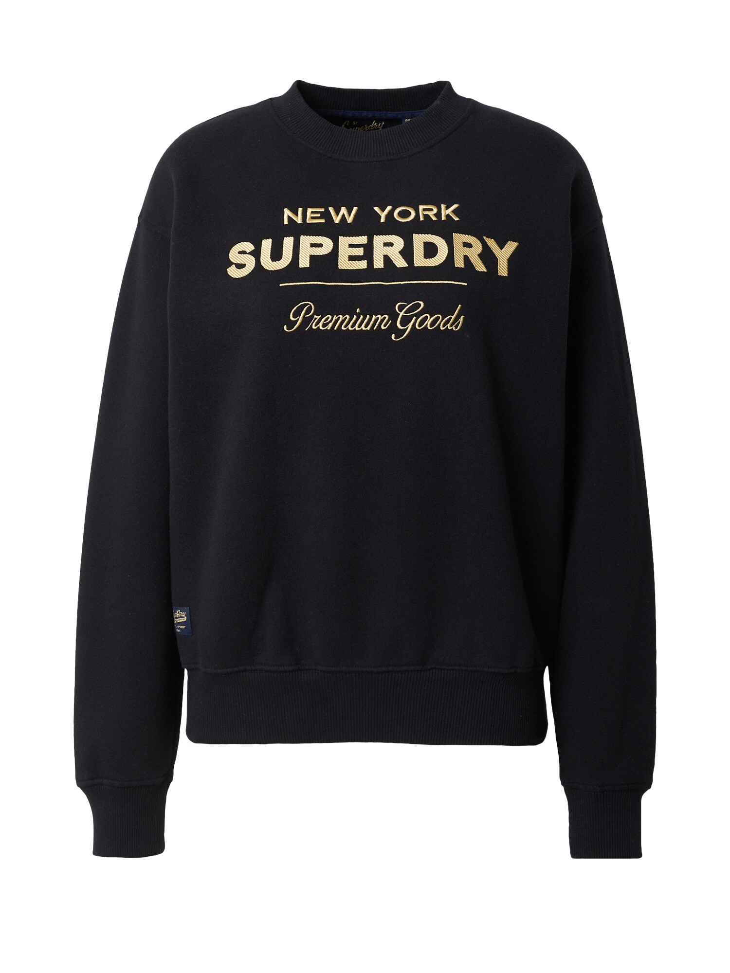 Superdry Mikina 'Luxe'  zlatá / čierna