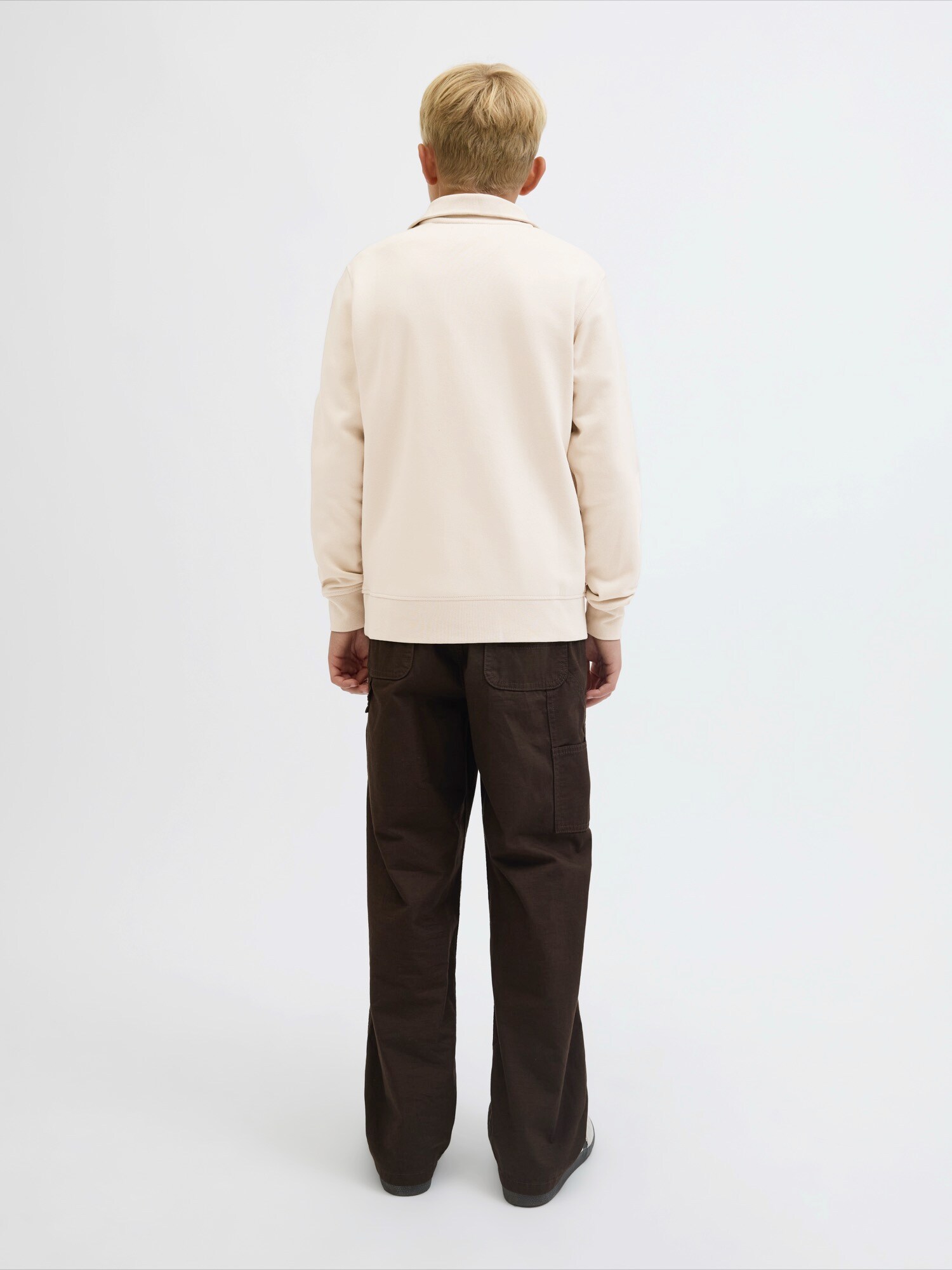 Jack & Jones Junior Mikina 'JJESOHO' krémová / čierna (obrázok 3)