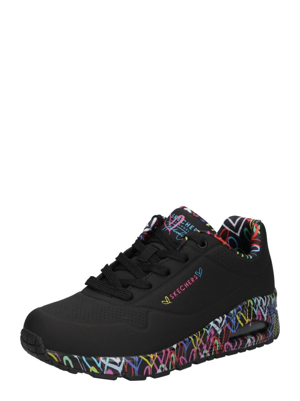 Låg sneaker 'Loving Love' blå / gul / rosa