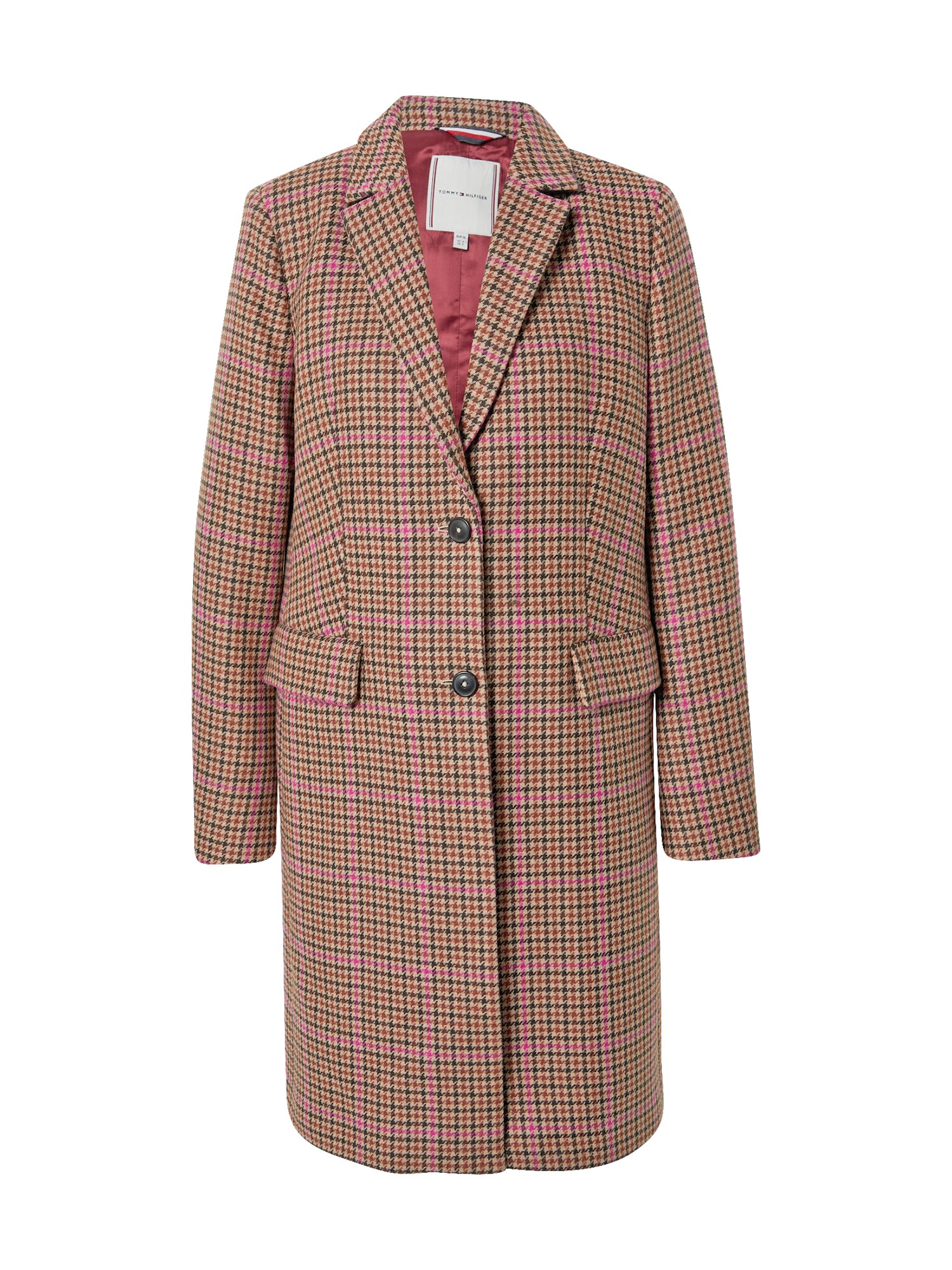 TOMMY HILFIGER Palton de primăvară-toamnă  bej / ciocolatiu / maro pueblo / magenta