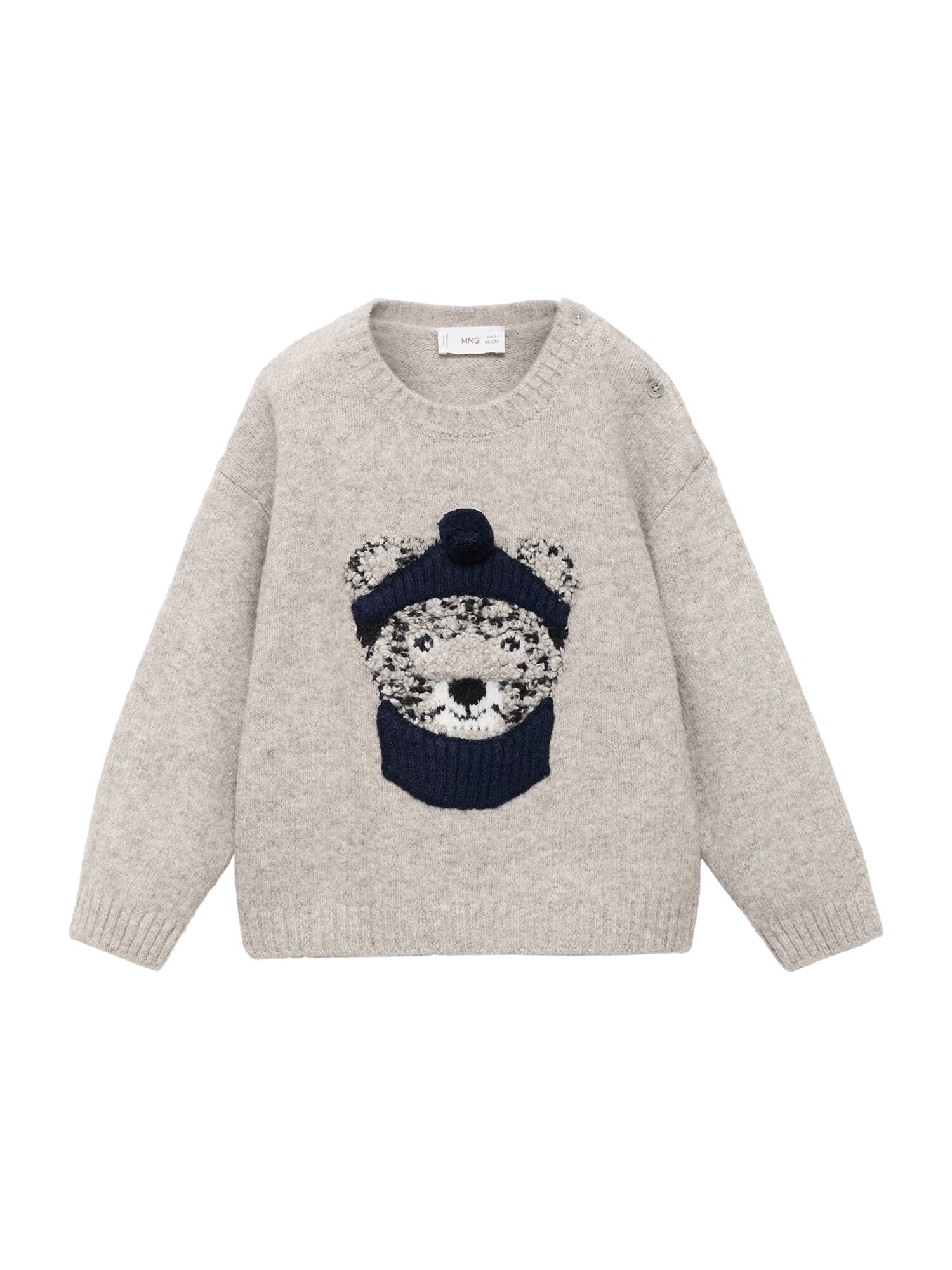 MANGO KIDS Pulover ROAR  bleumarin / grej / negru / alb murdar