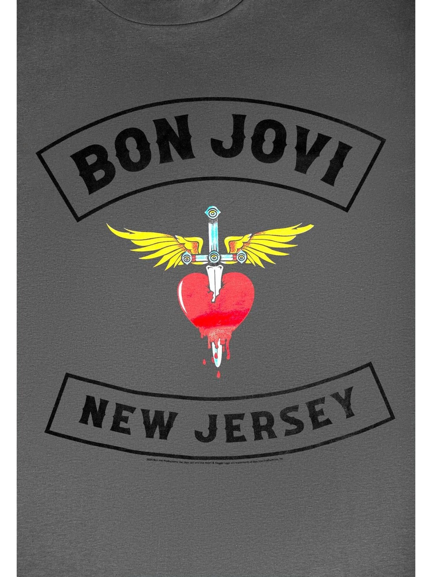 Bon Jovi Camiseta 'Bon Jovi New Jersey T-Shirt' gris – imagen 3
