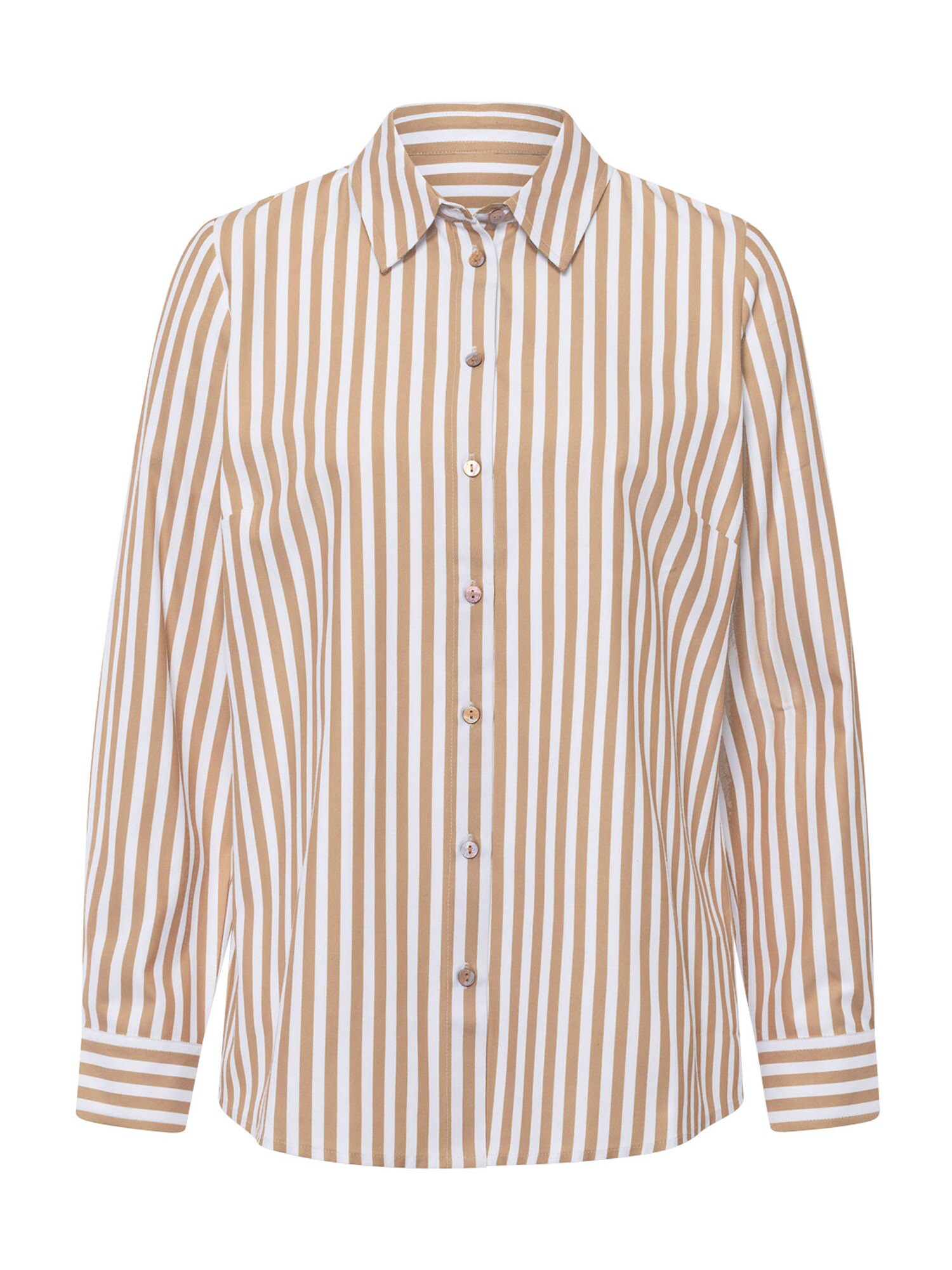 heine Bluză  maro cămilă / alb