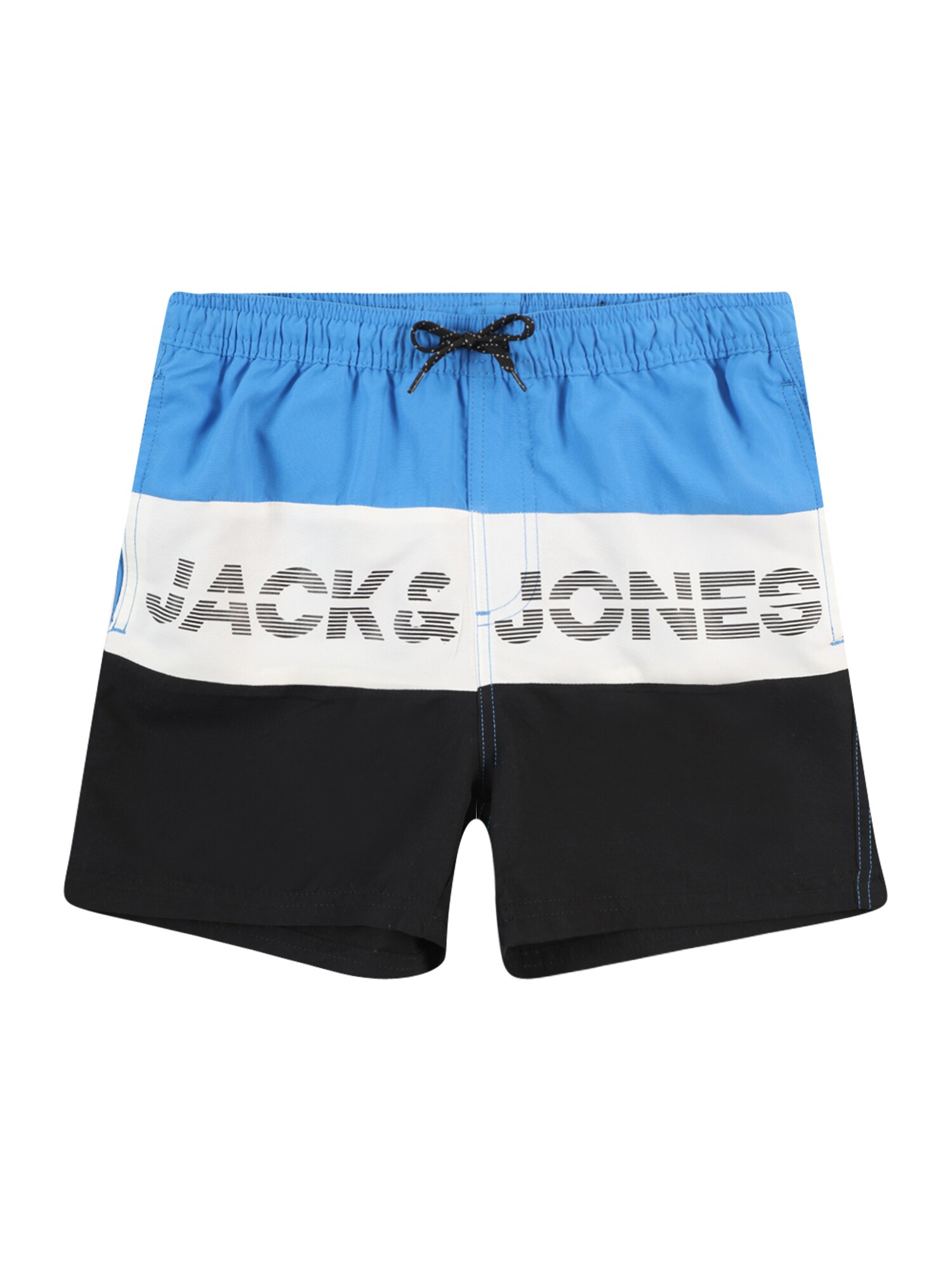Jack & Jones Junior Шорти за плуване 'FIJI'  светлосиньо / черно / бяло