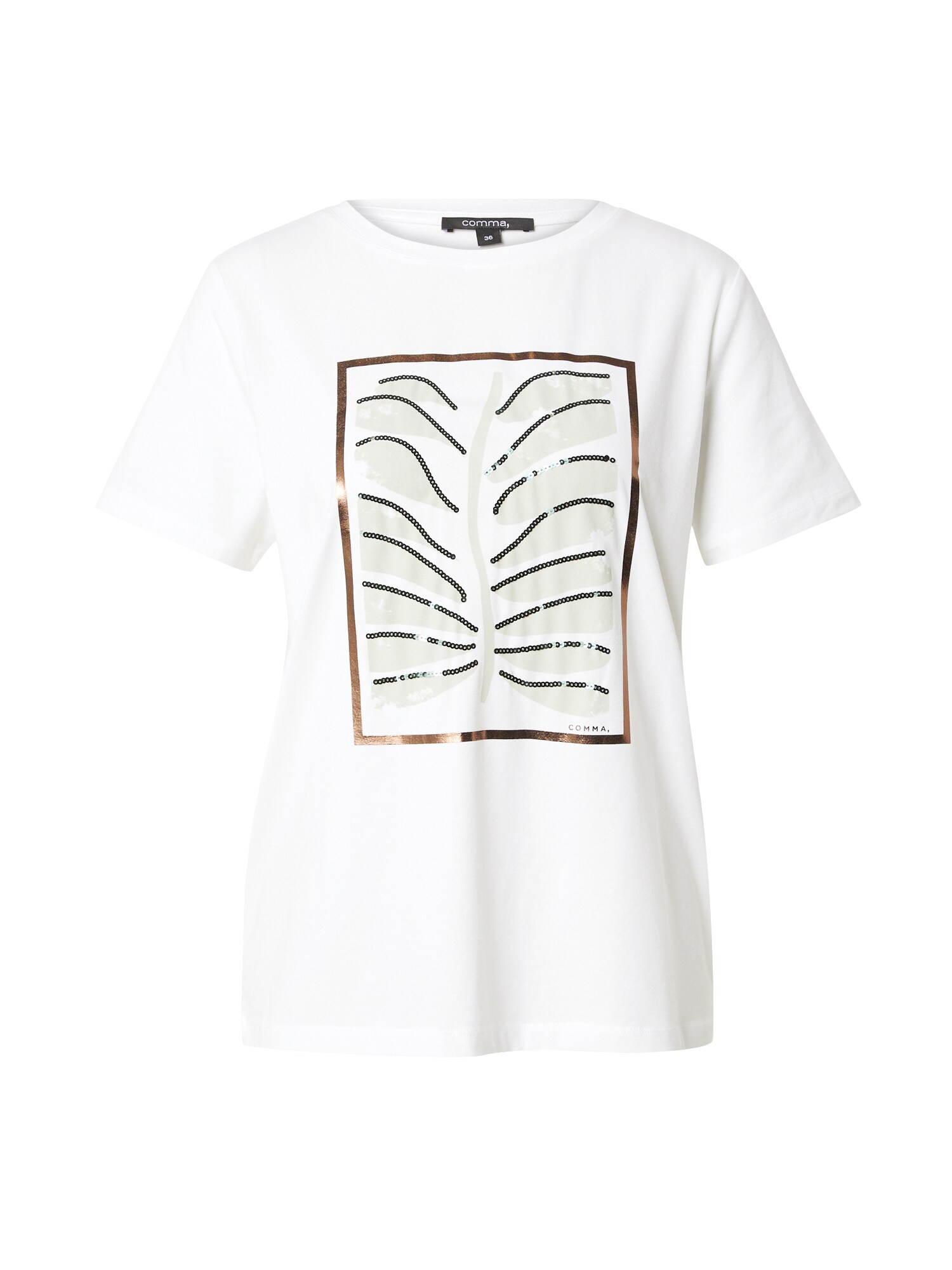 COMMA Tricou  auriu / verde deschis / verde închis / alb