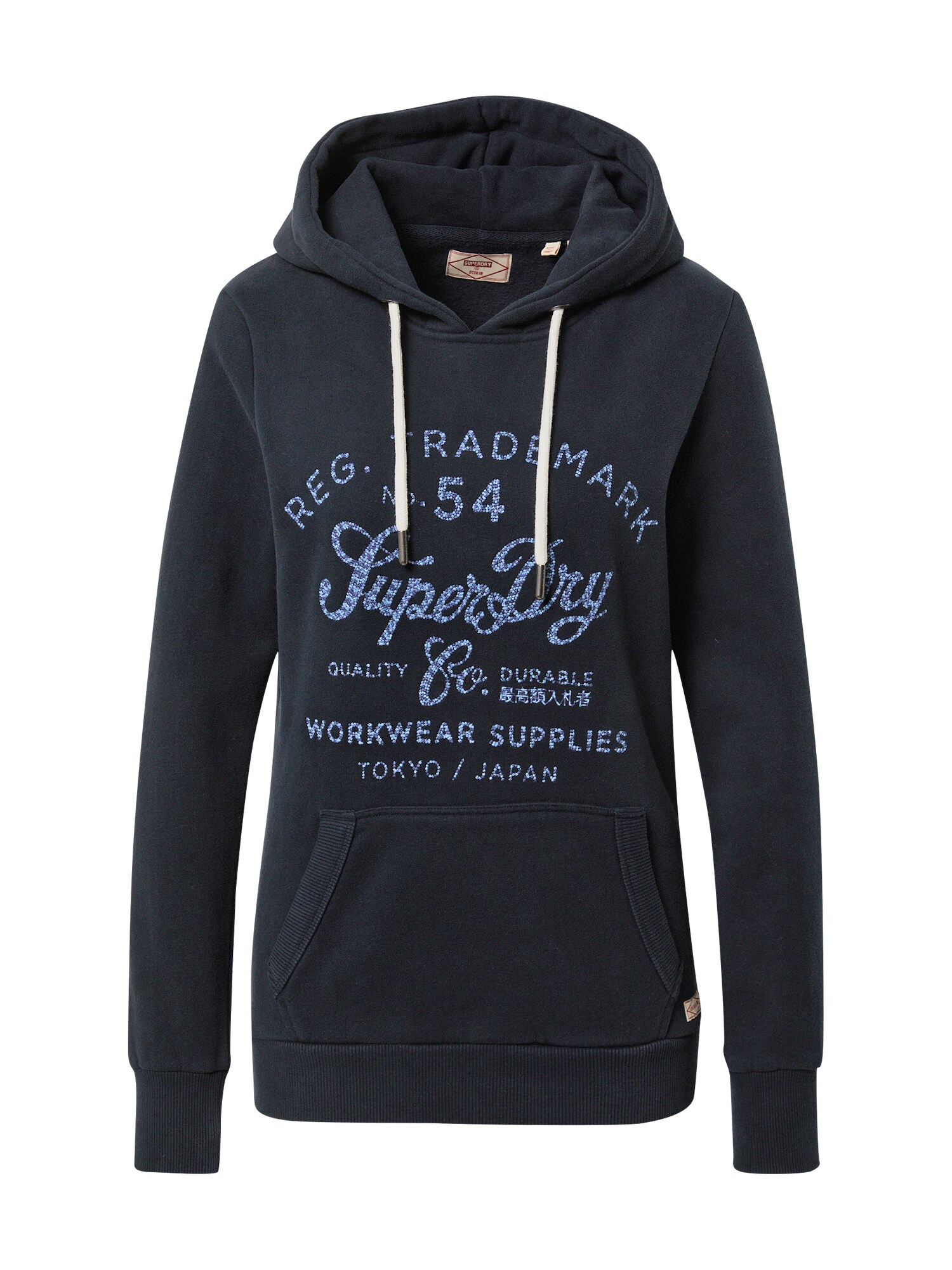 Superdry Megztinis be užsegimo  tamsiai mėlyna / mėlyna