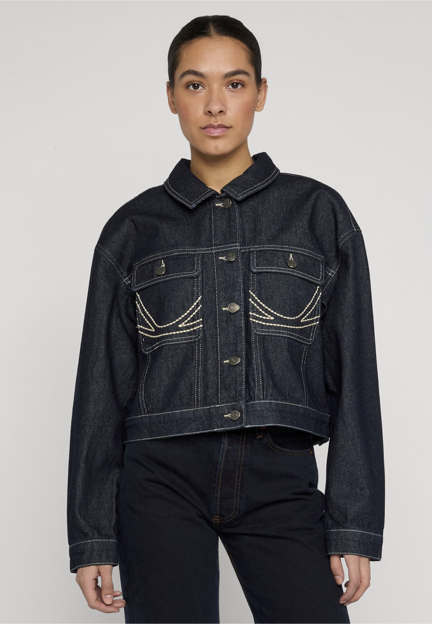 Karl Kani Prechodná bunda  čierny denim (obrázok 3)