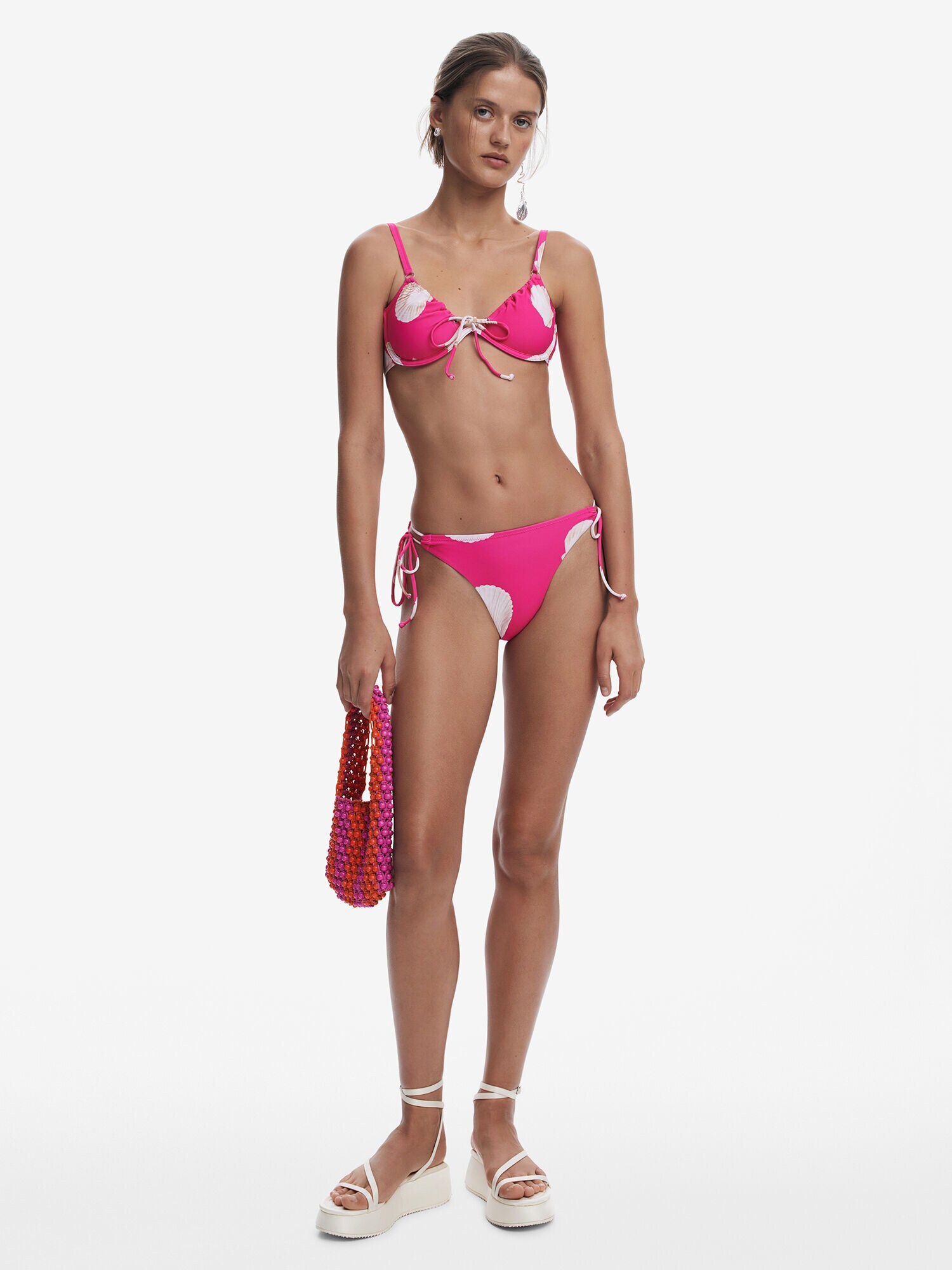 Desigual Bikini nadrágok  fukszia / fehér termék 2. képe