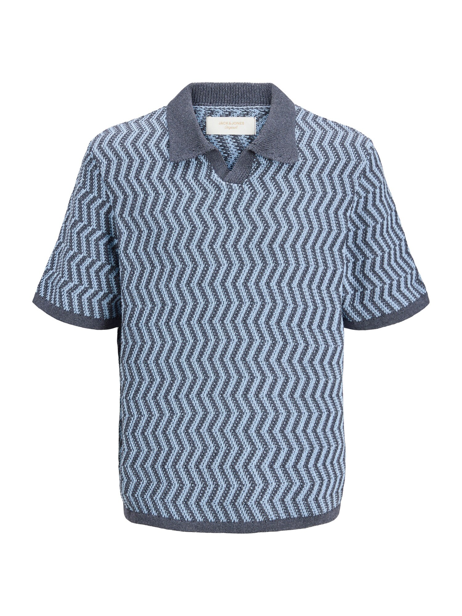 Jack & Jones Plus Pulover 'JORAIDEN'  albastru deschis / gri închis