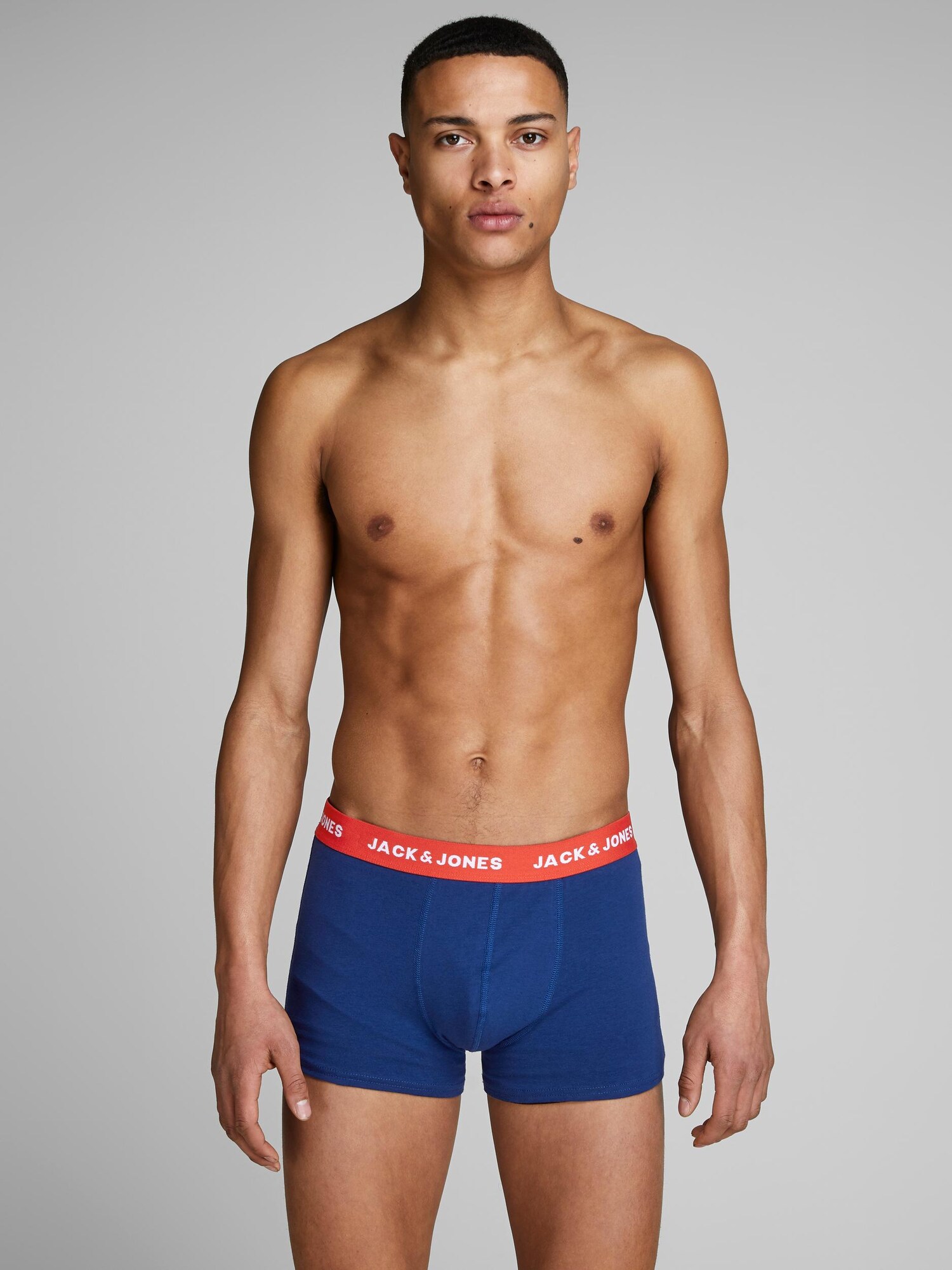 JACK & JONES Boxeralsók 'Lee'  kék / sötétvörös / fekete / fehér termék 2. képe