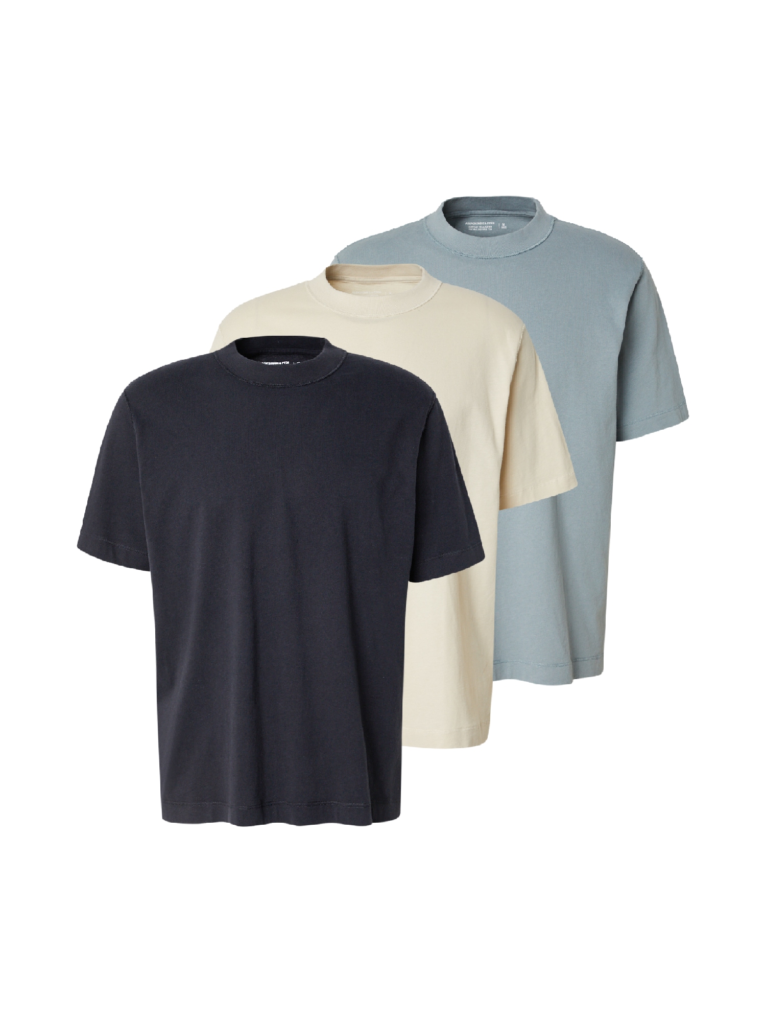 Abercrombie & Fitch Majica  mornarska / golobje modra / greige