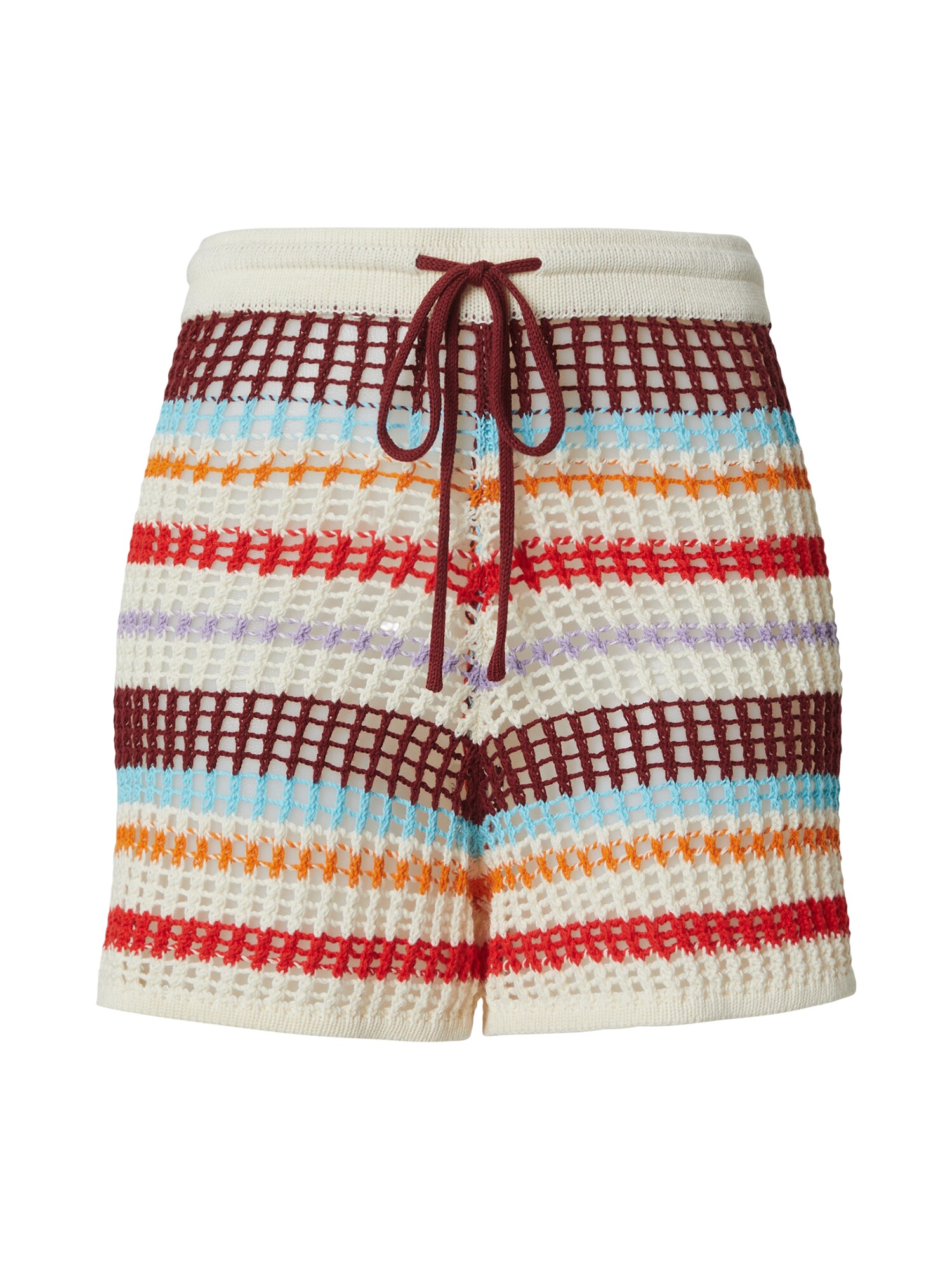 TOPSHOP Nohavice 'Kaia'  svetlobéžová / azúrová / červená / burgundská
