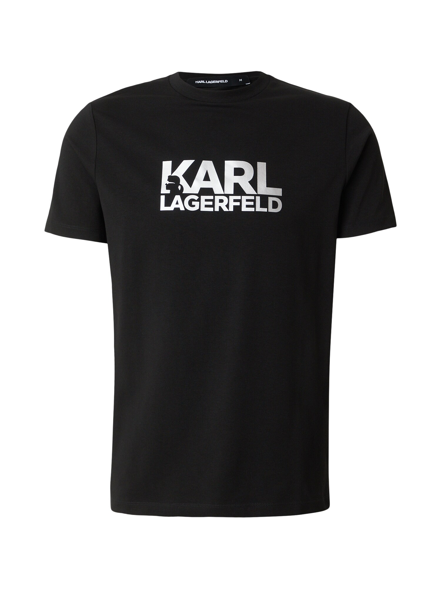 Karl Lagerfeld Tricou  negru / argintiu