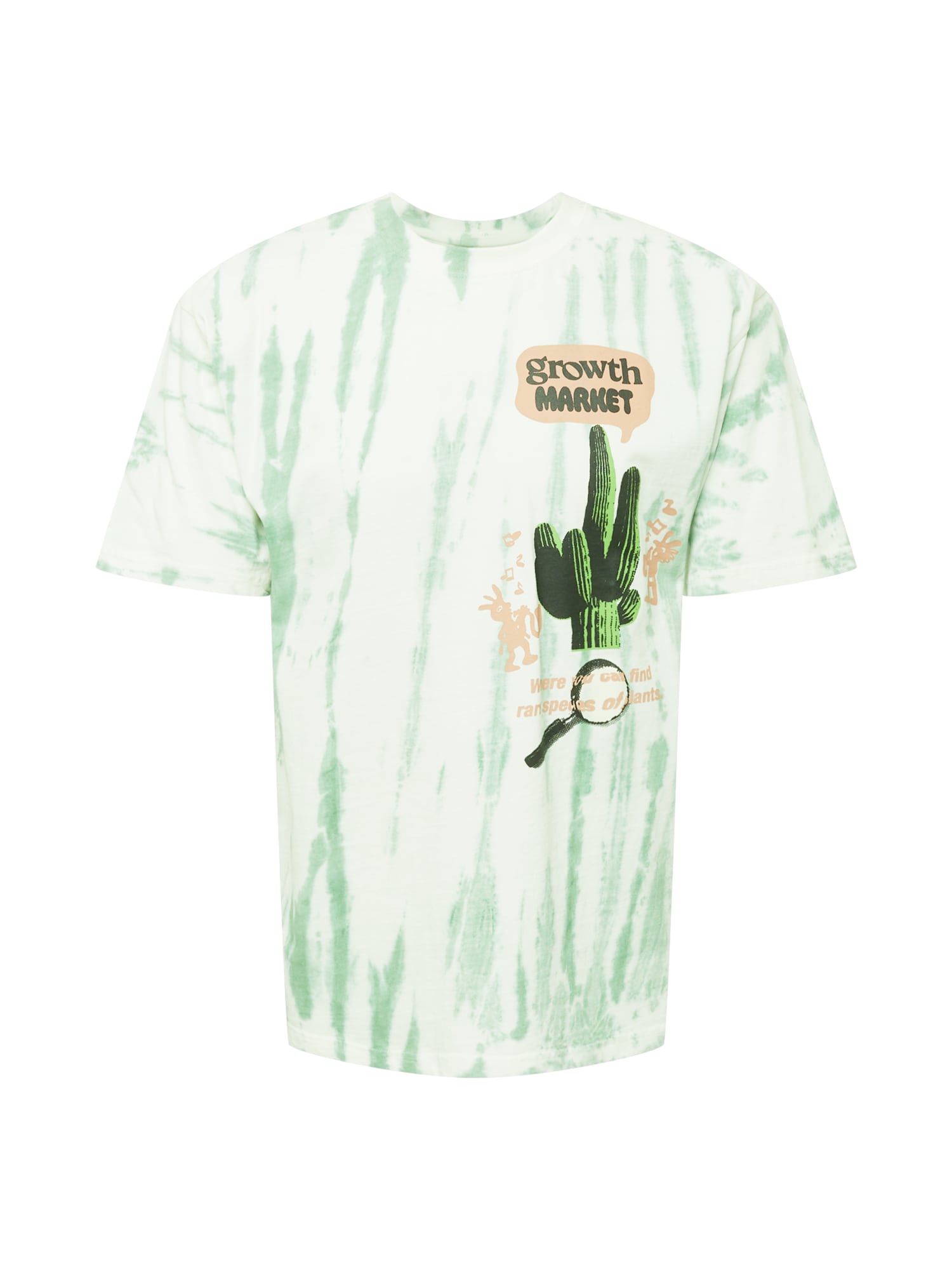 MARKET Marškinėliai pastelinė žalia / mišrios spalvos