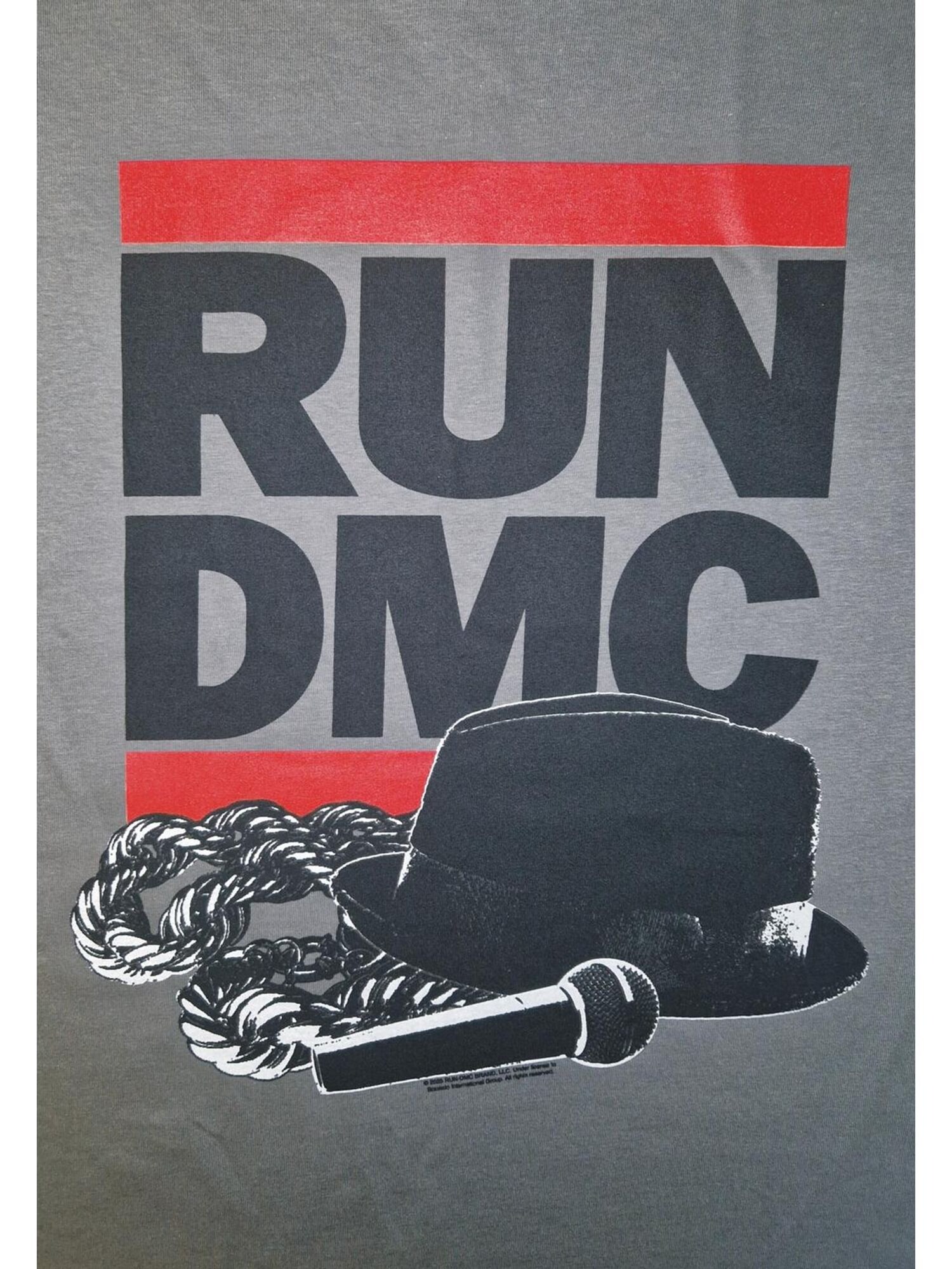 RUN DMC Camiseta 'RUN DMC Hat And Chain T-Shirt' gris – imagen 2
