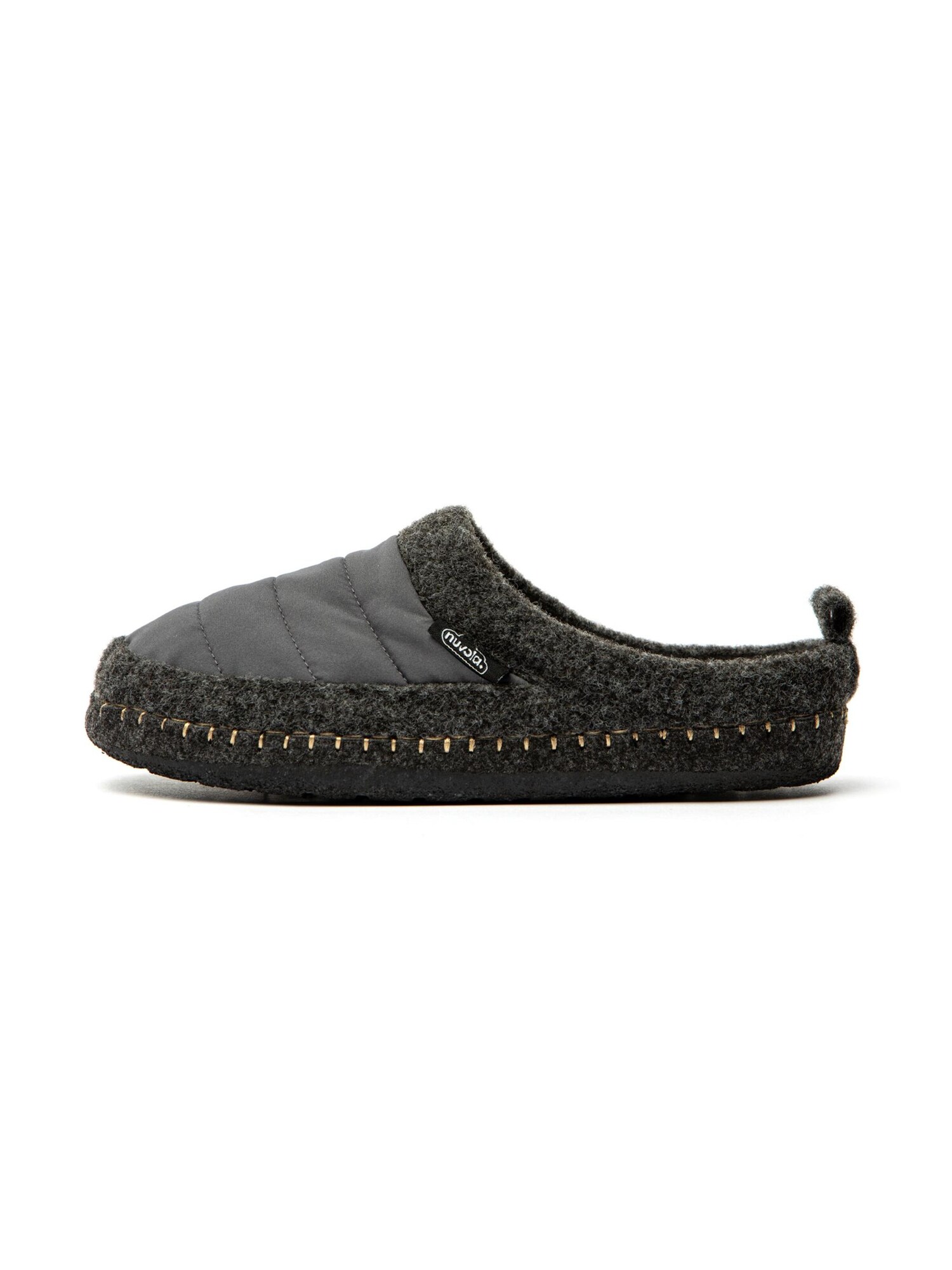 Nuvola. Zapatillas de casa 'Zueco New Wool'  gris oscuro
