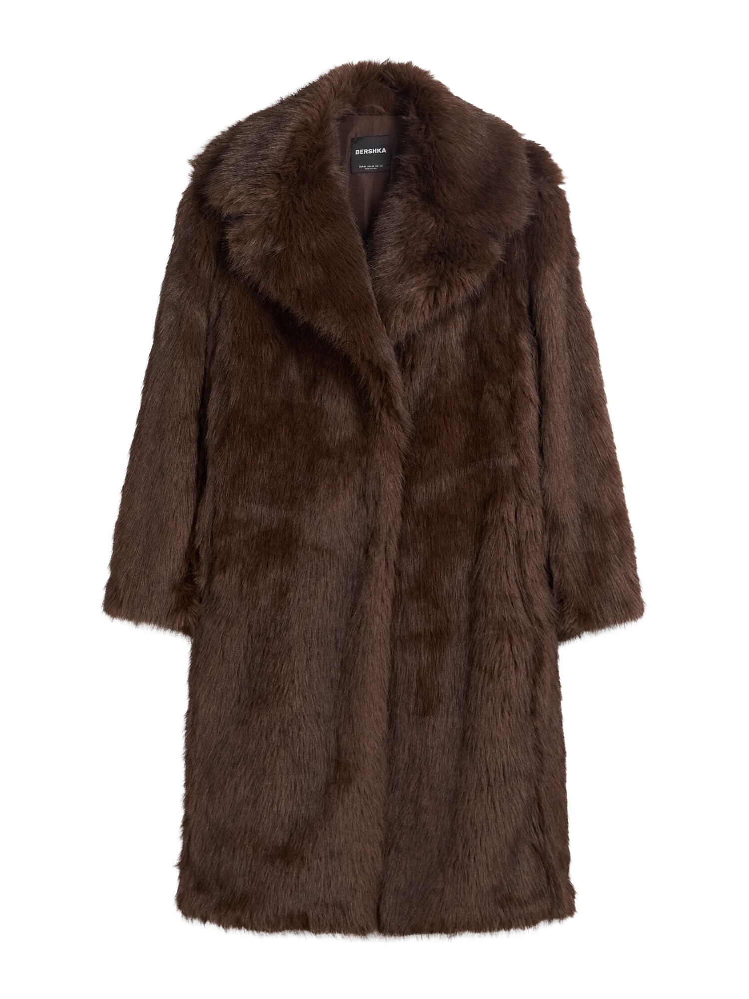 Bershka Palton de iarnă  maro închis