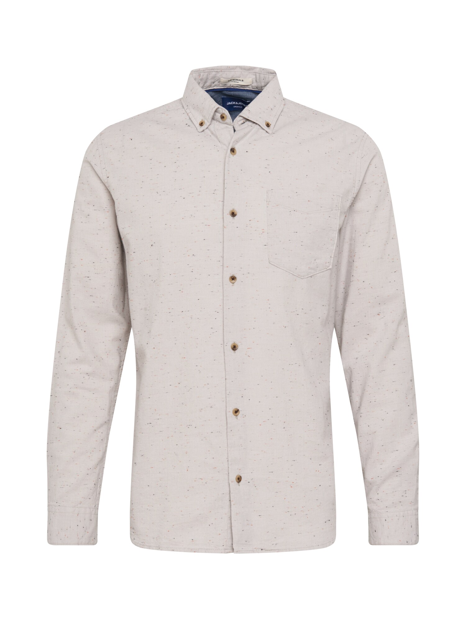 JACK & JONES Dalykiniai marškiniai 'Nappy'  šviesiai pilka / mišrios spalvos / pilka