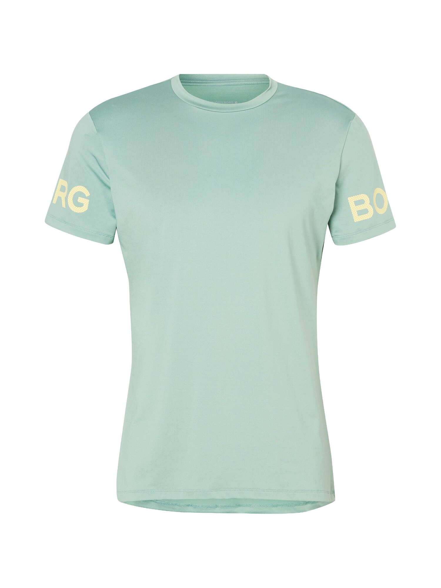BJÖRN BORG Tricou funcțional  galben pastel / verde mentă