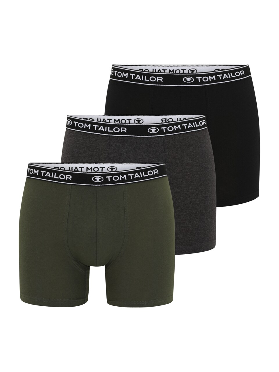 Boxershorts ljusgrå / gråmelerad / oliv