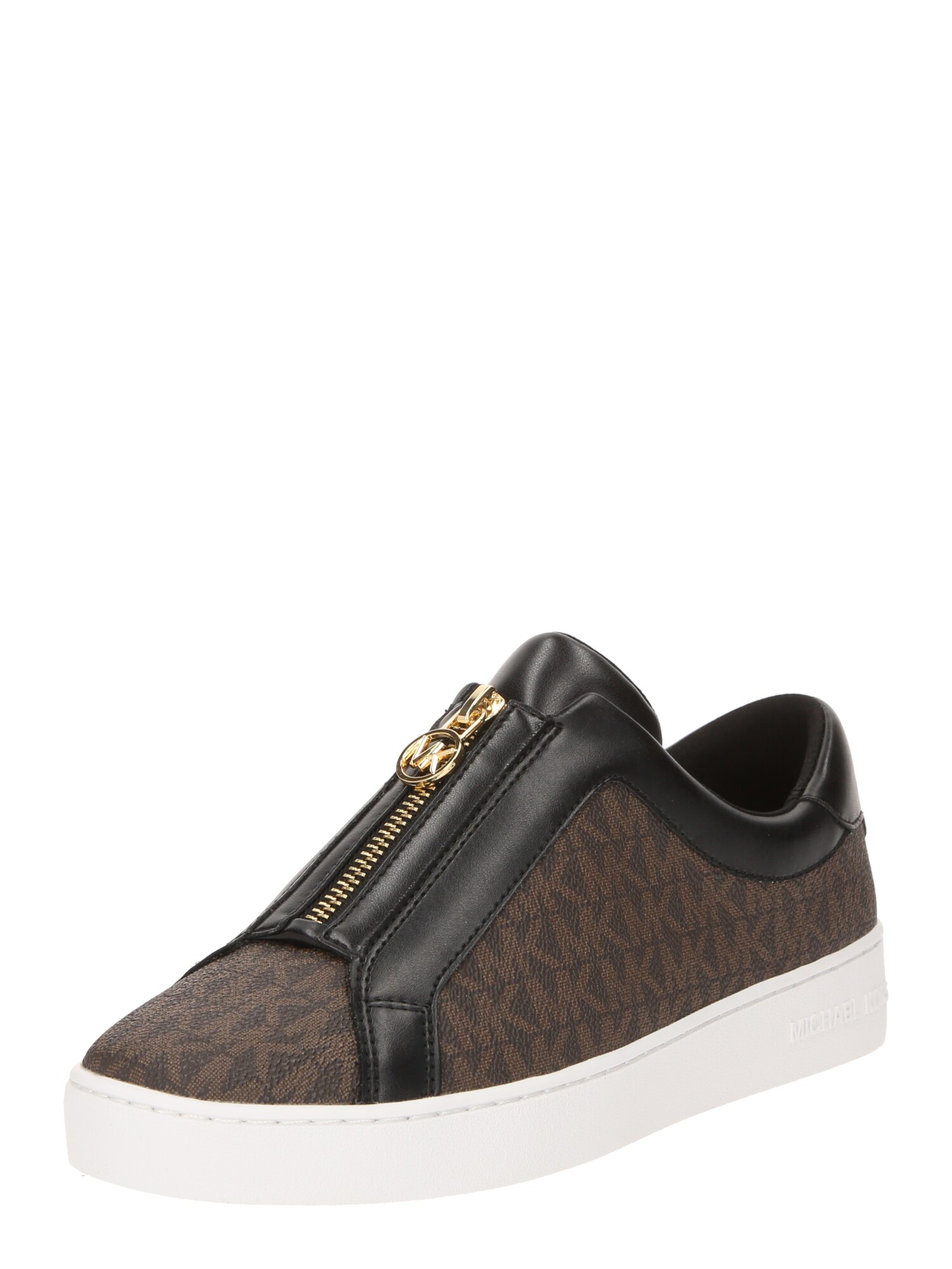 MICHAEL Michael Kors Slip-on obuv 'KEATON'  hnedá / tmavohnedá / zlatá / čierna