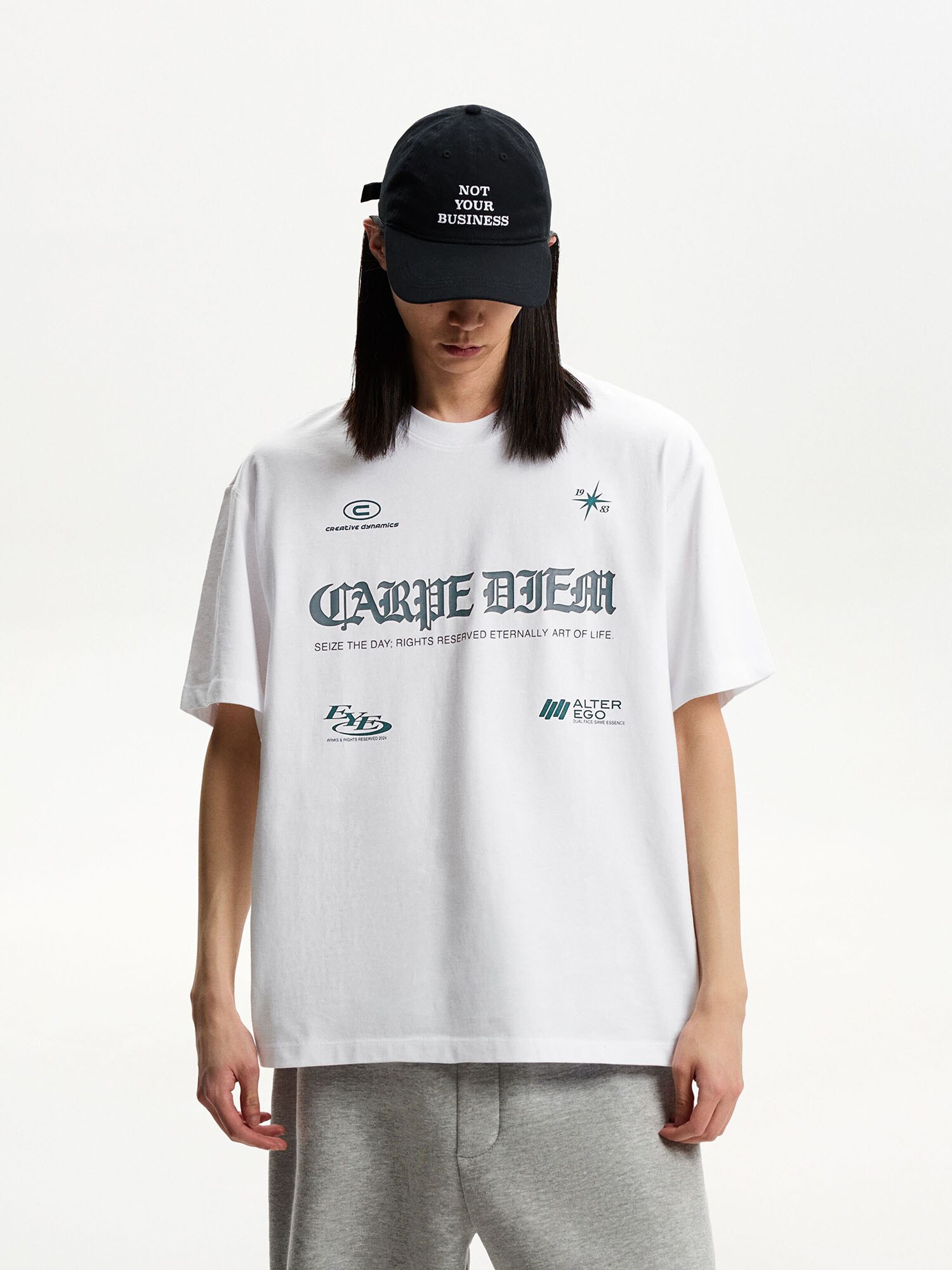 Bershka Póló  kék / fehér termék 2. képe