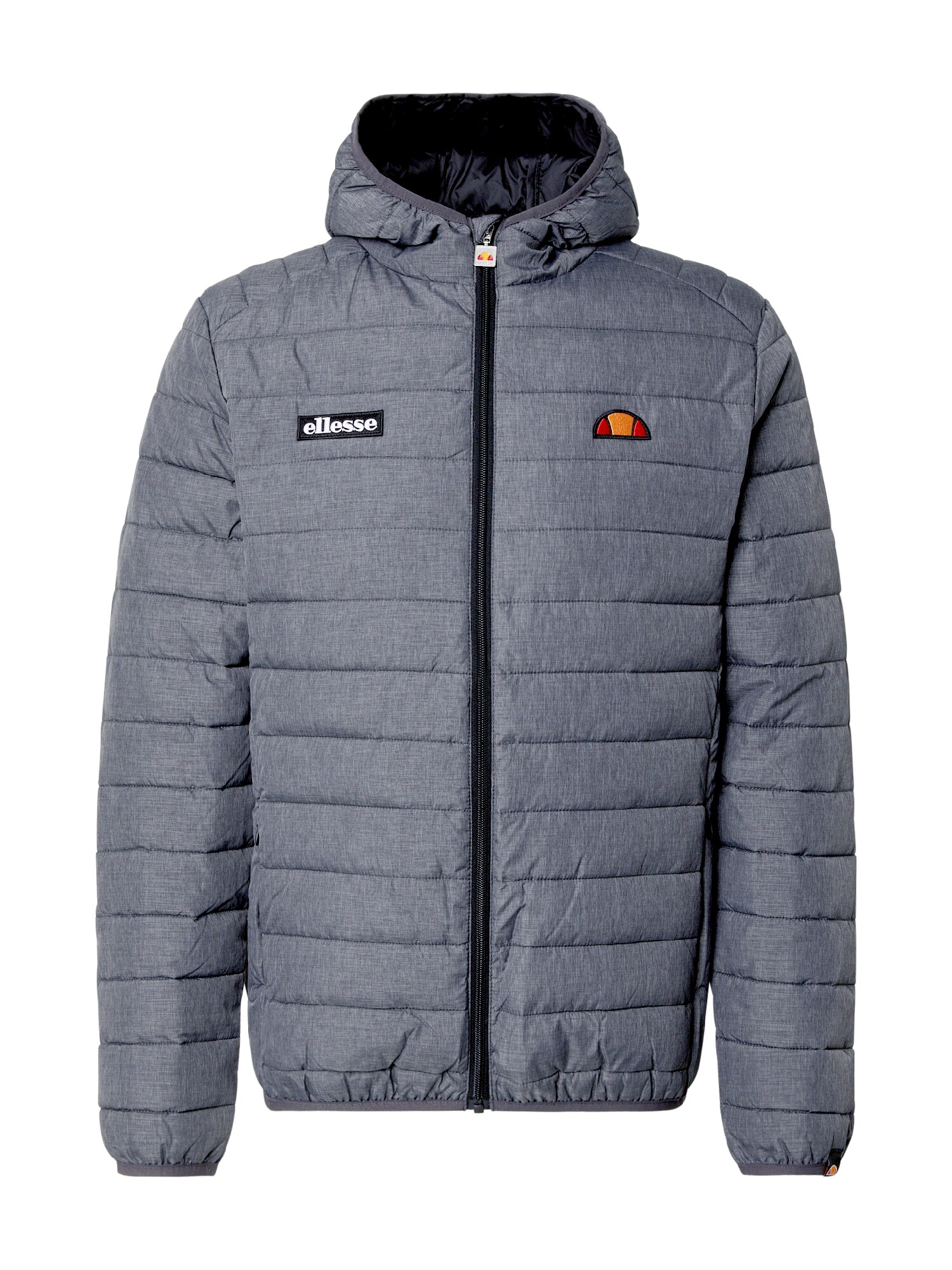 ELLESSE Prechodná bunda 'Lombardy' sivá melírovaná / oranžová / červená / čierna