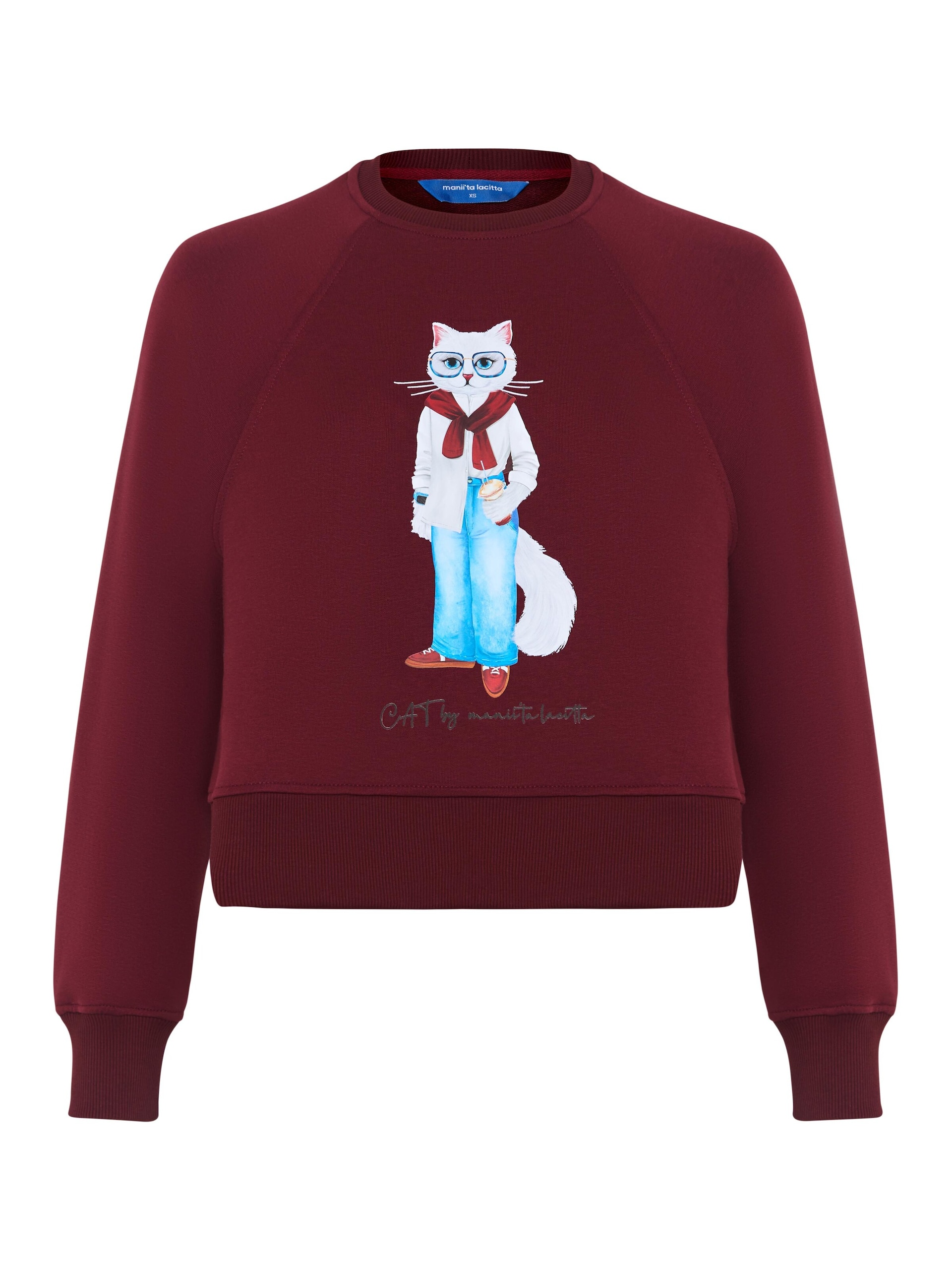 Cat e Lolette Sweatshirt 'Cat with Coffee' dam