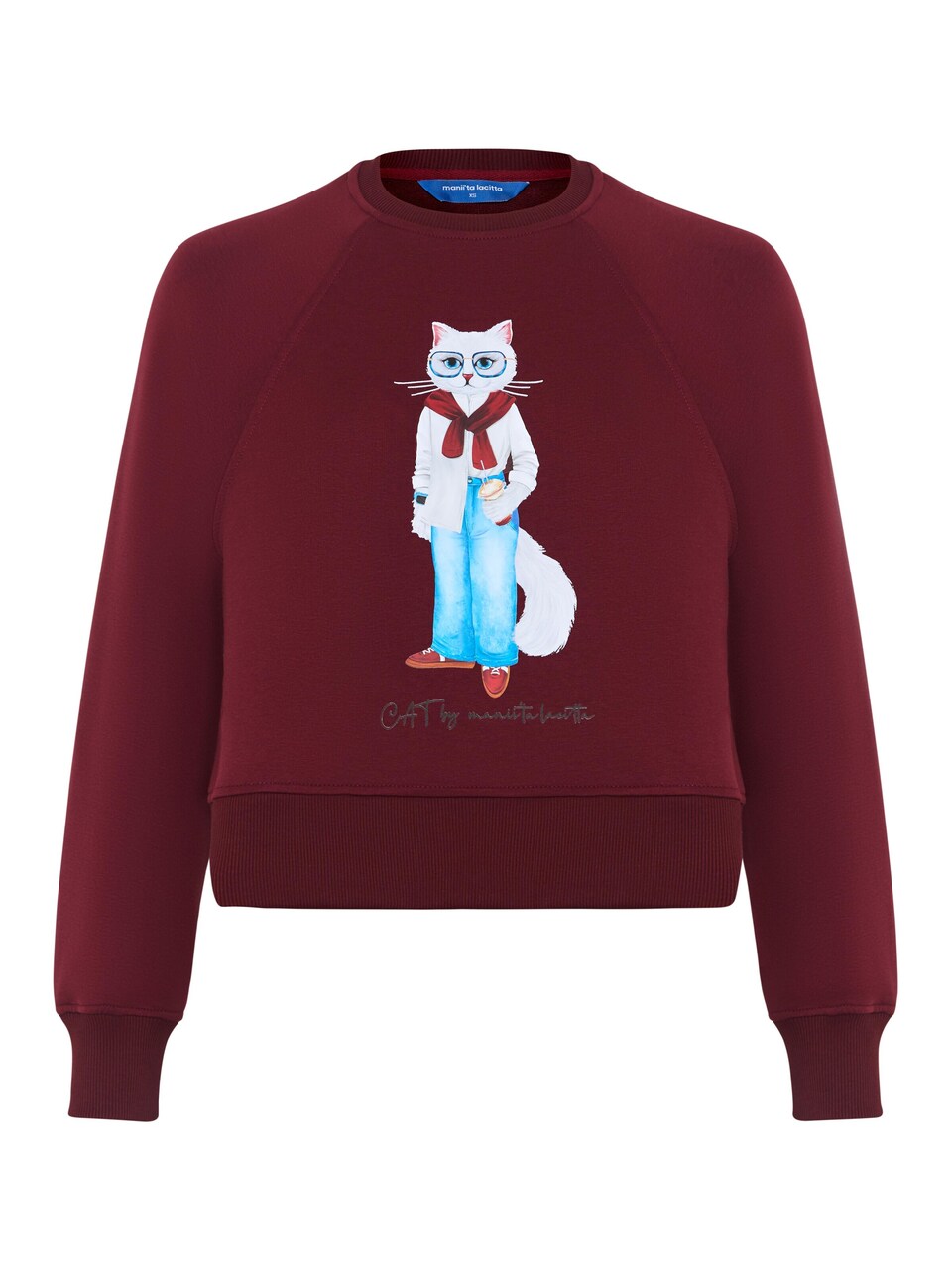 Sweatshirt 'Cat with Coffee'