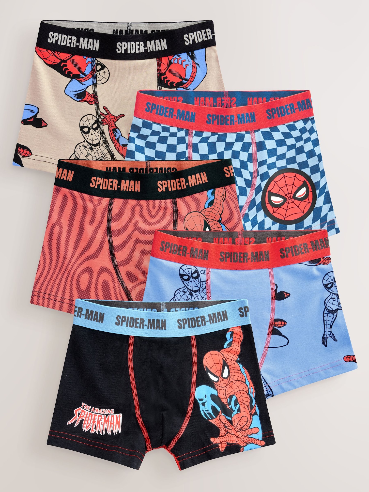 Next Chiloţi Spiderman  bej / albastru deschis / roșu / negru
