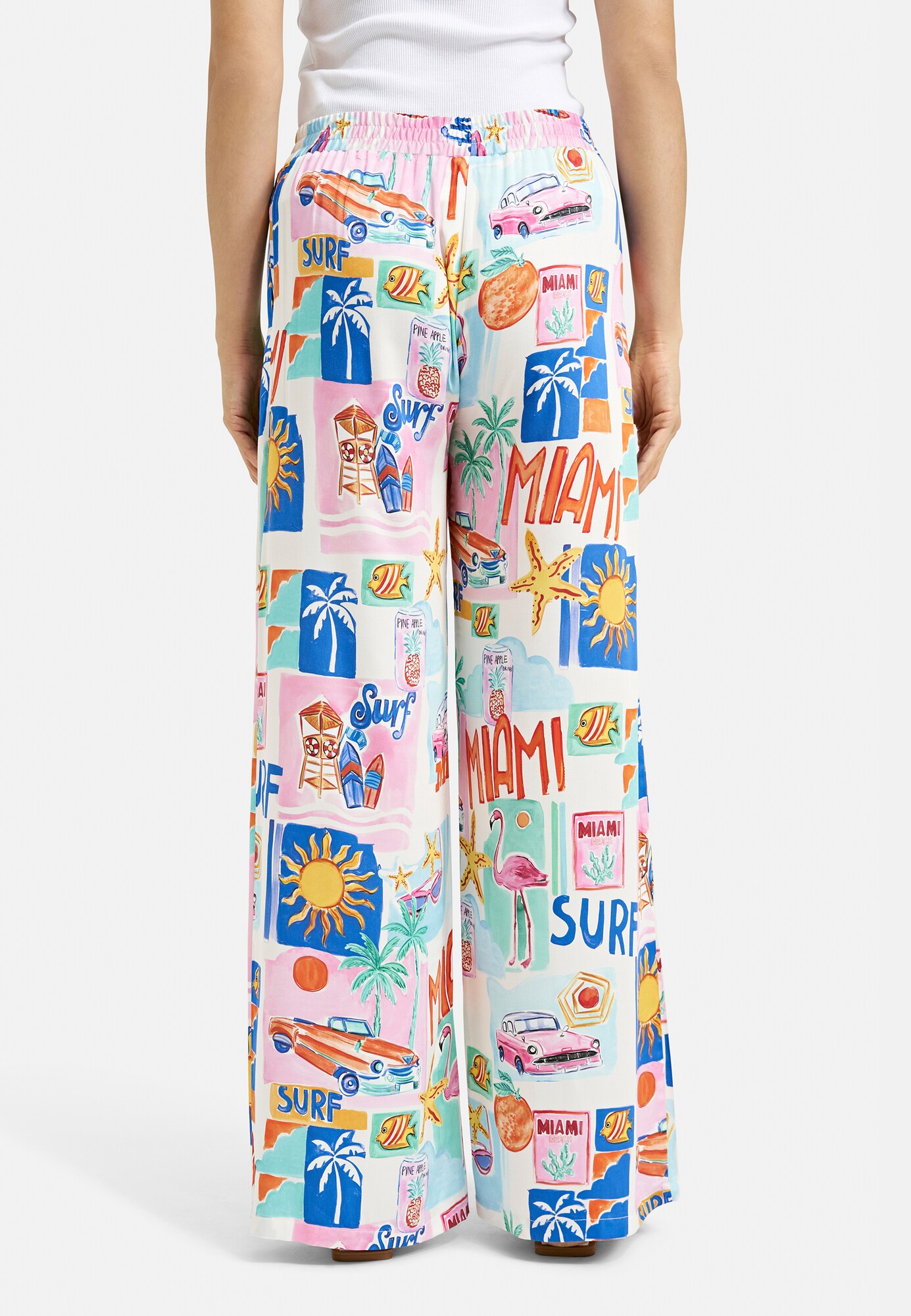 Thumbnail - Milano Italy Wide Hose mit Musterprint und Elastikbund