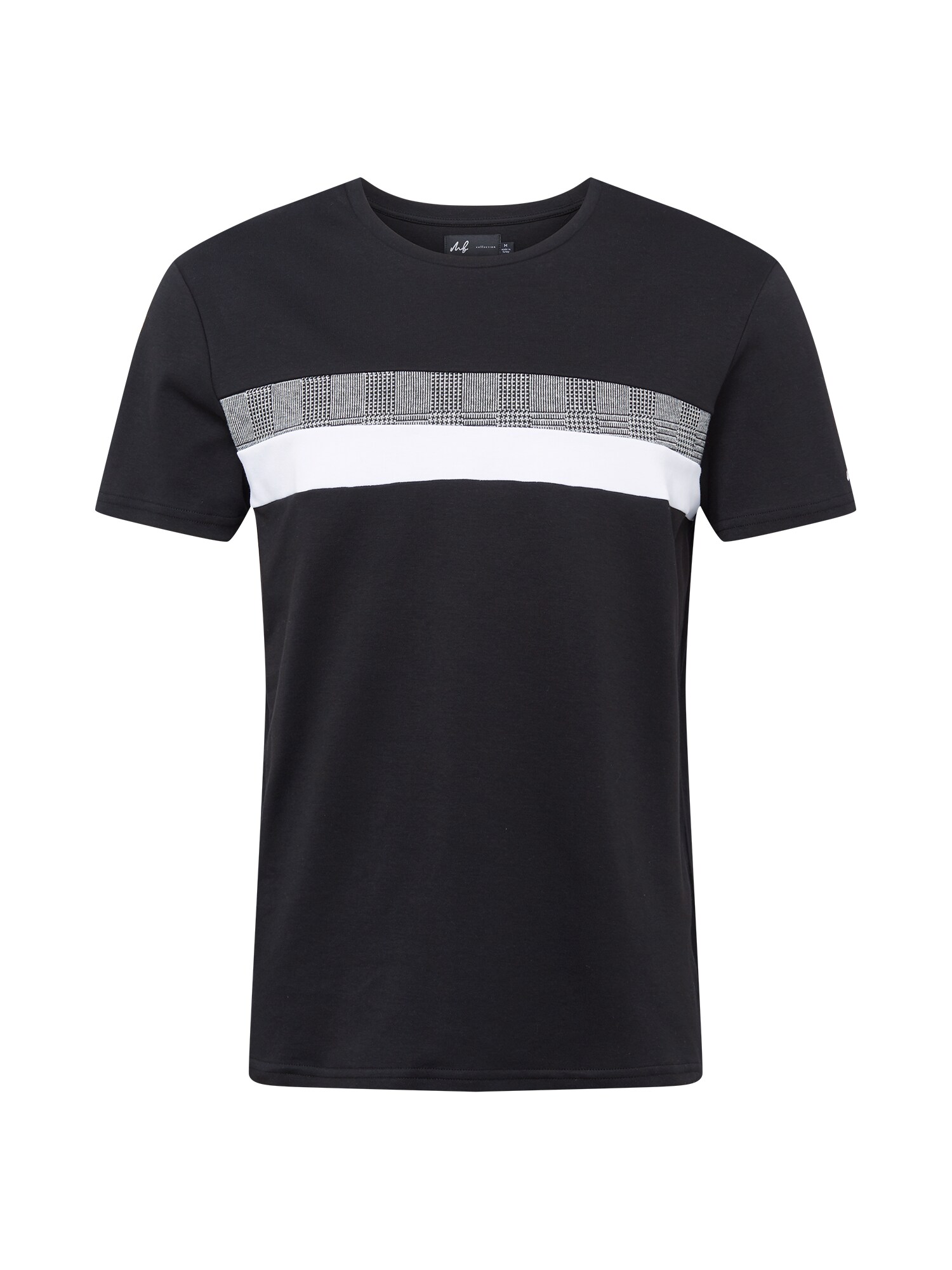 BURTON MENSWEAR LONDON Marškinėliai  juoda / balta / šviesiai pilka