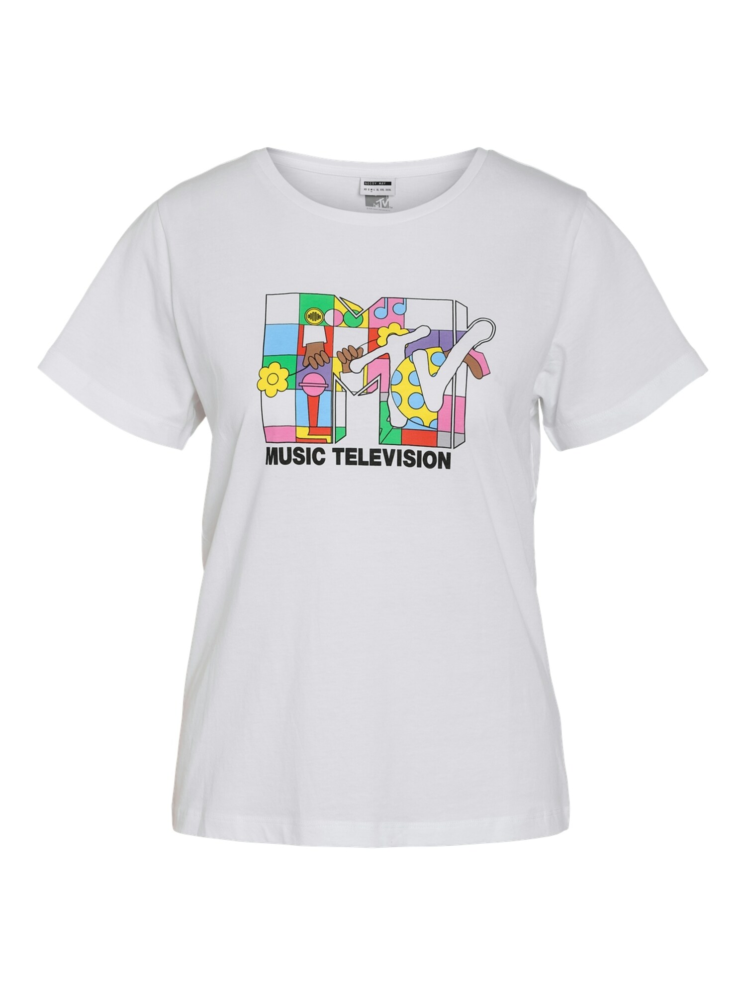 Noisy may Póló 'NMNATE MTV'  égkék / sárga / rózsaszín / fehér akciós termékkép 1