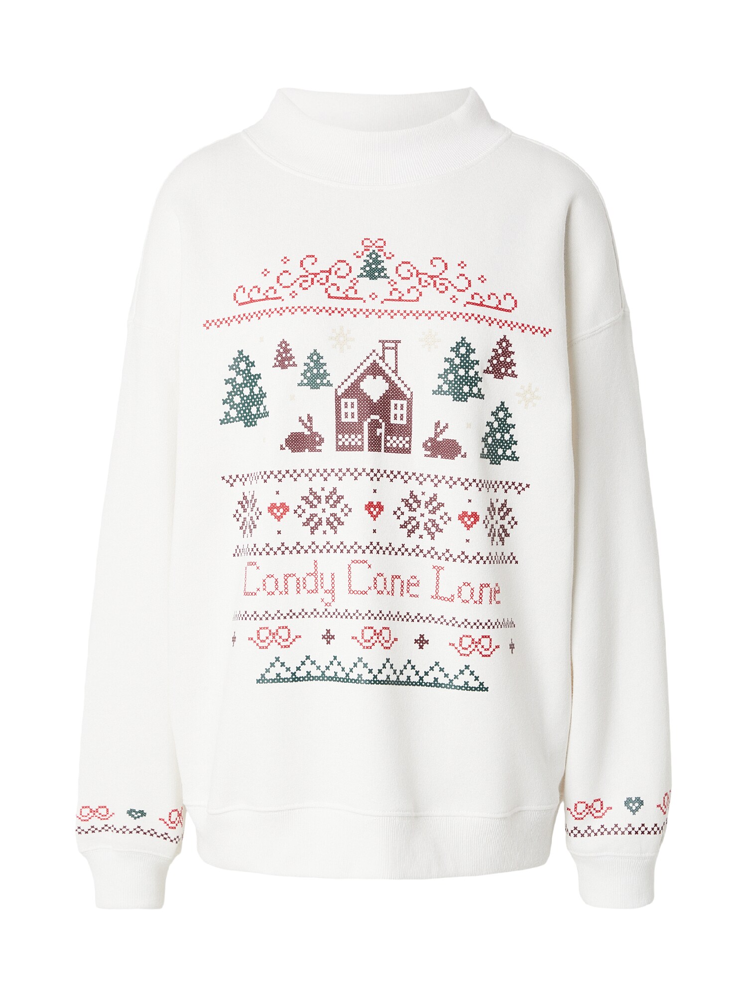 HOLLISTER Bluză de molton XMAS  maro / verde / roșu / alb