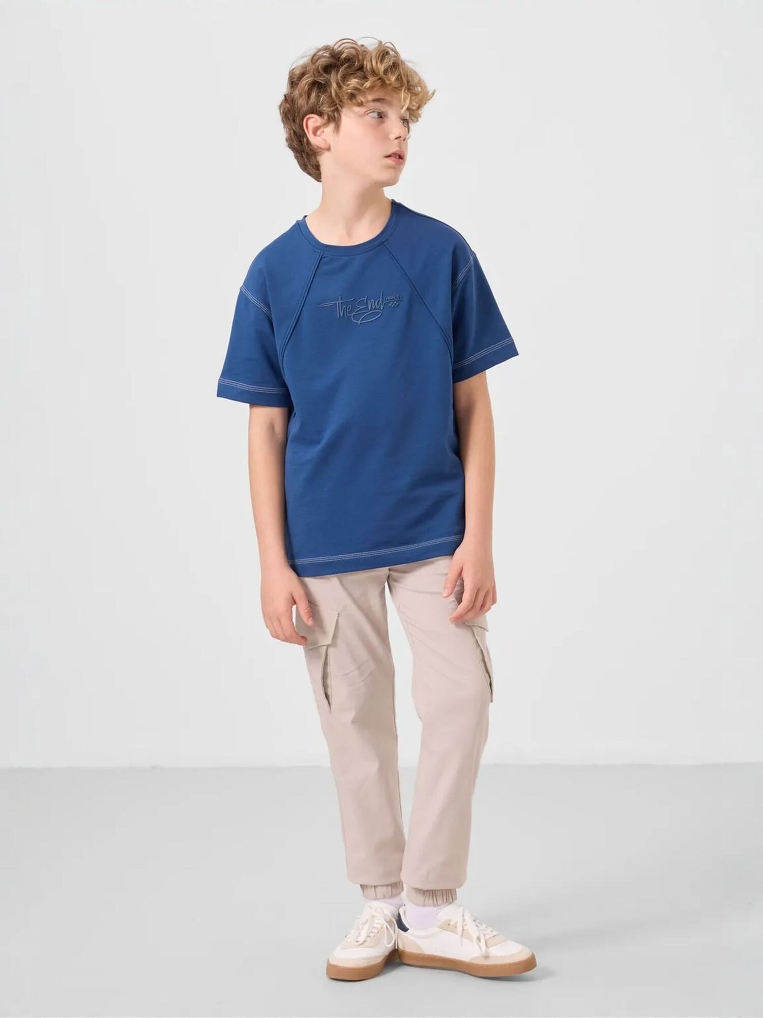Tommy Life Hlače 'TOMMY Kinder Cargo-Joggerhose' kameno siva