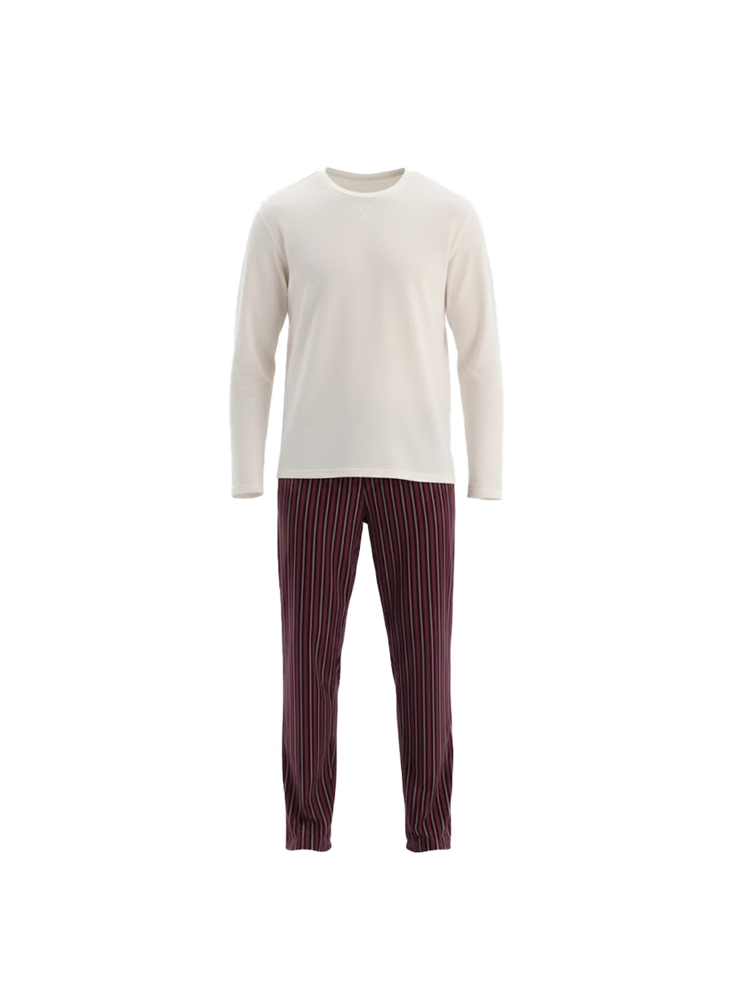 Dagi Pijama lungă  bej deschis / roșu / negru