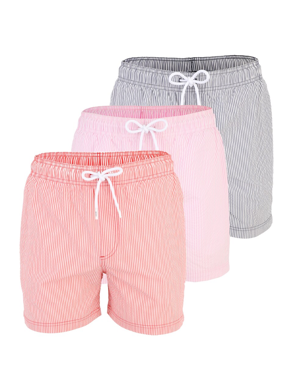 Badshorts 'JPSTMAUI' marinblå / ljusrosa / orangeröd