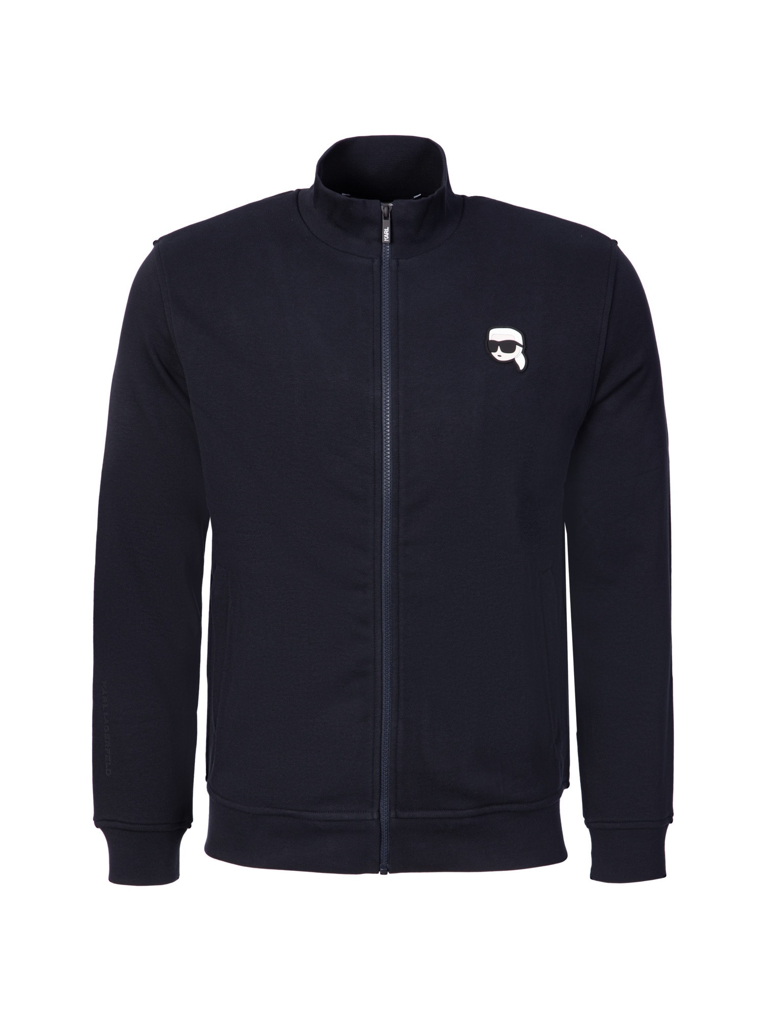 Karl Lagerfeld Sudadera con cremallera  azul oscuro / blanco